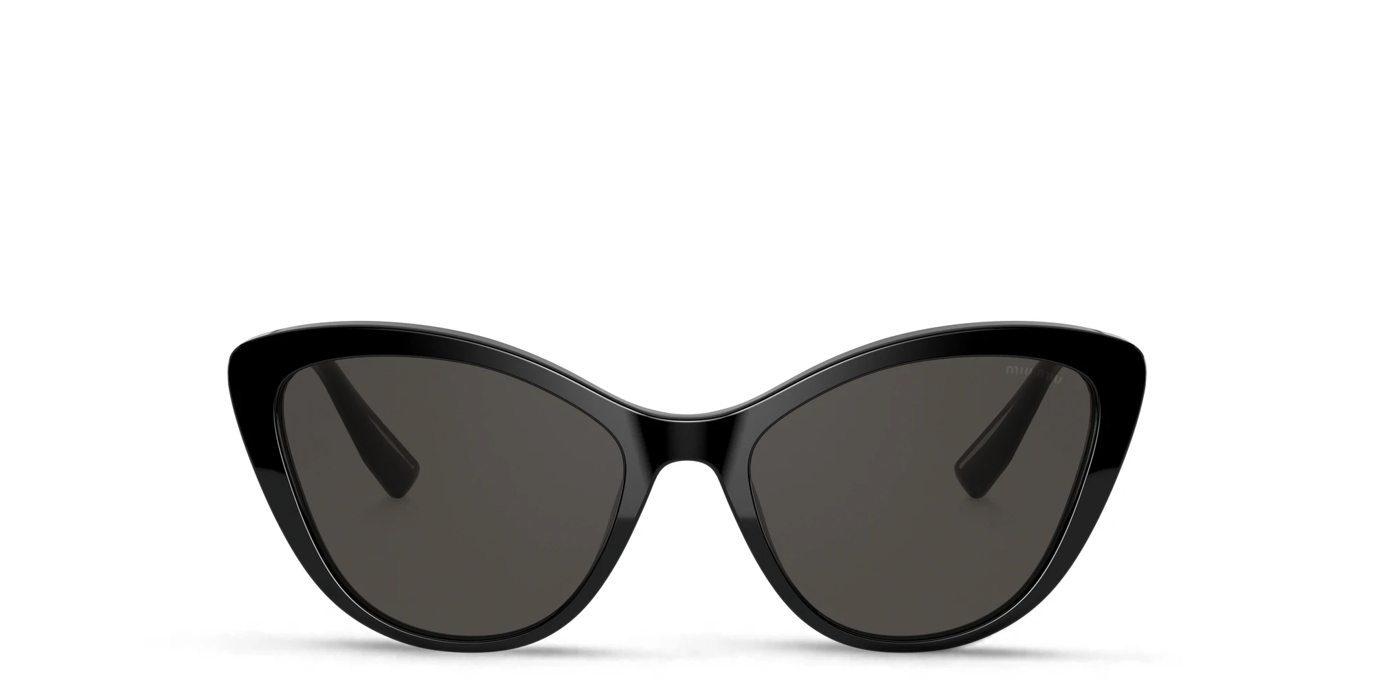 Shop MIU MIU Cat Eye Sunglasses in Black online.