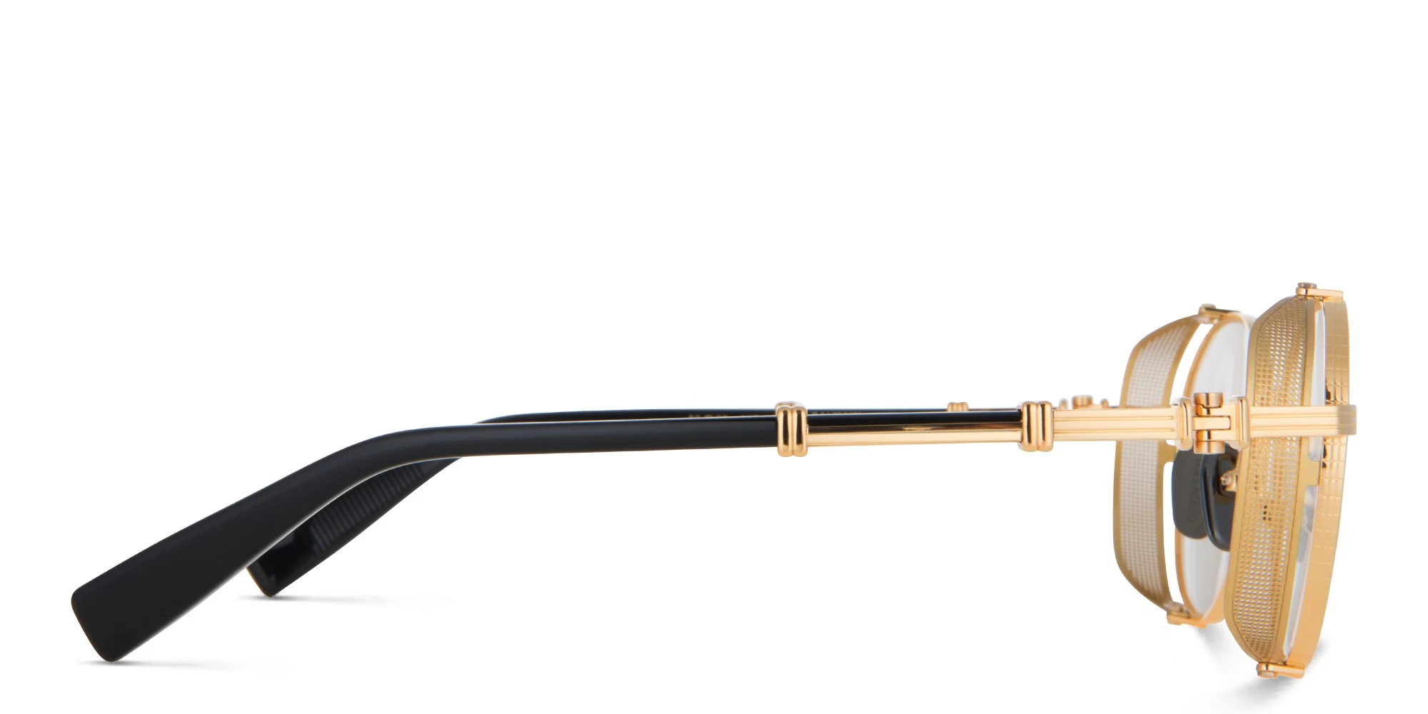 Shop BALMAIN Brigade I Unisex Round Eyeglasses in Gold online.