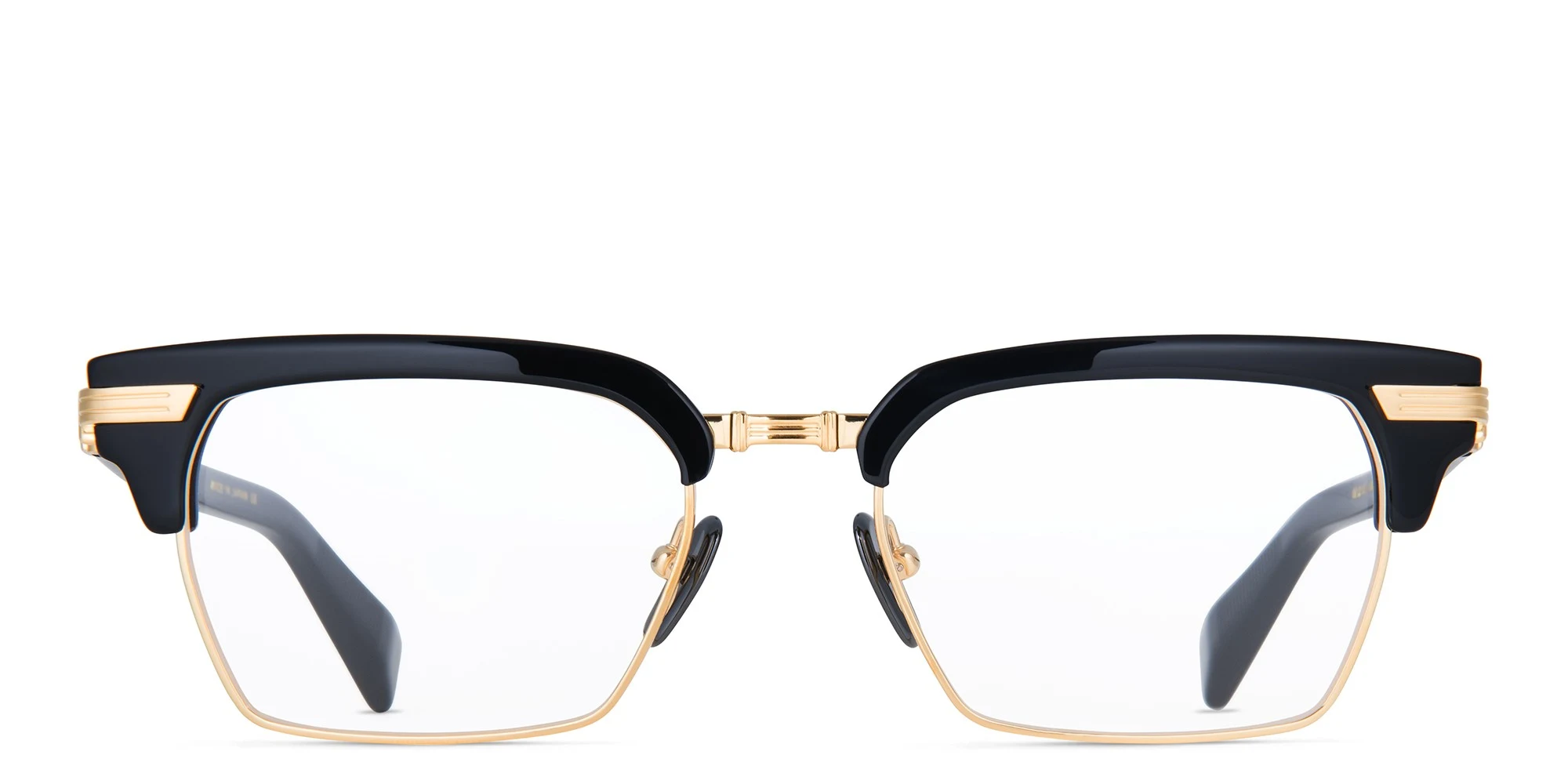Shop BALMAIN Legion II Unisex Square Eyeglasses in Gold online.