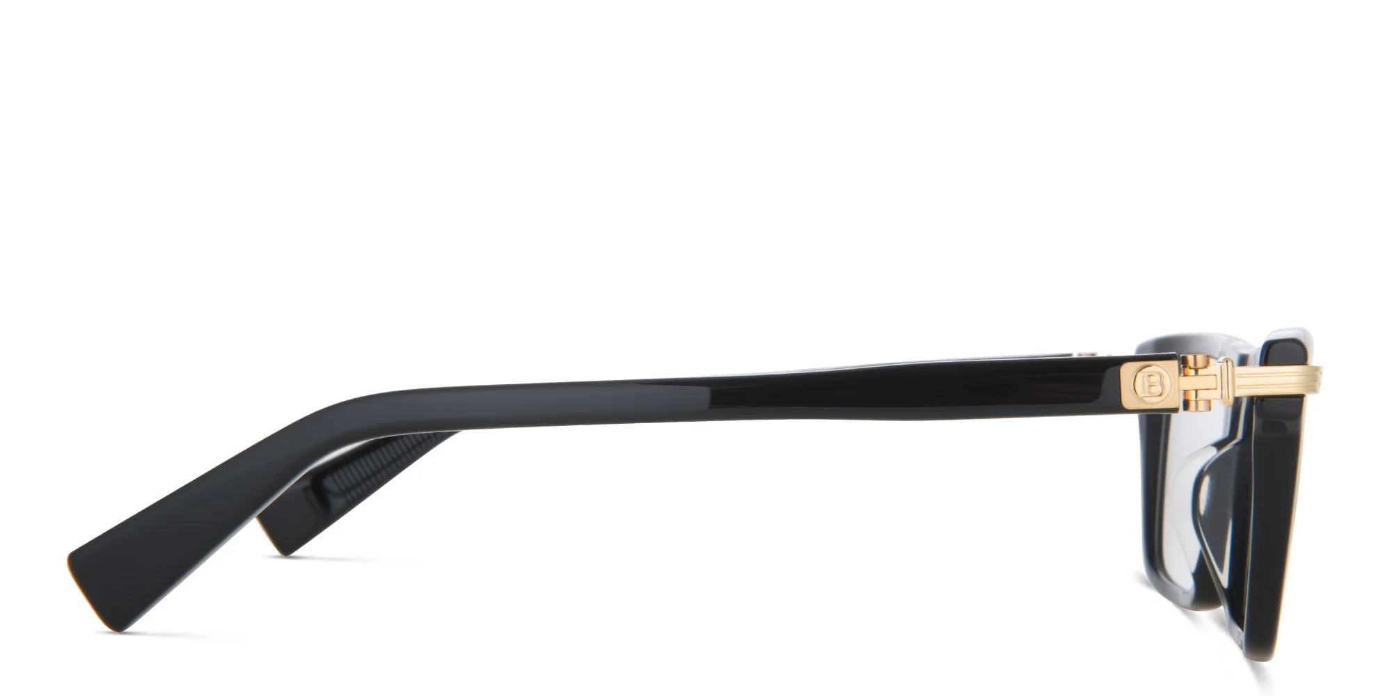Shop BALMAIN Sentinelle I Unisex Square Eyeglasses in Black online.