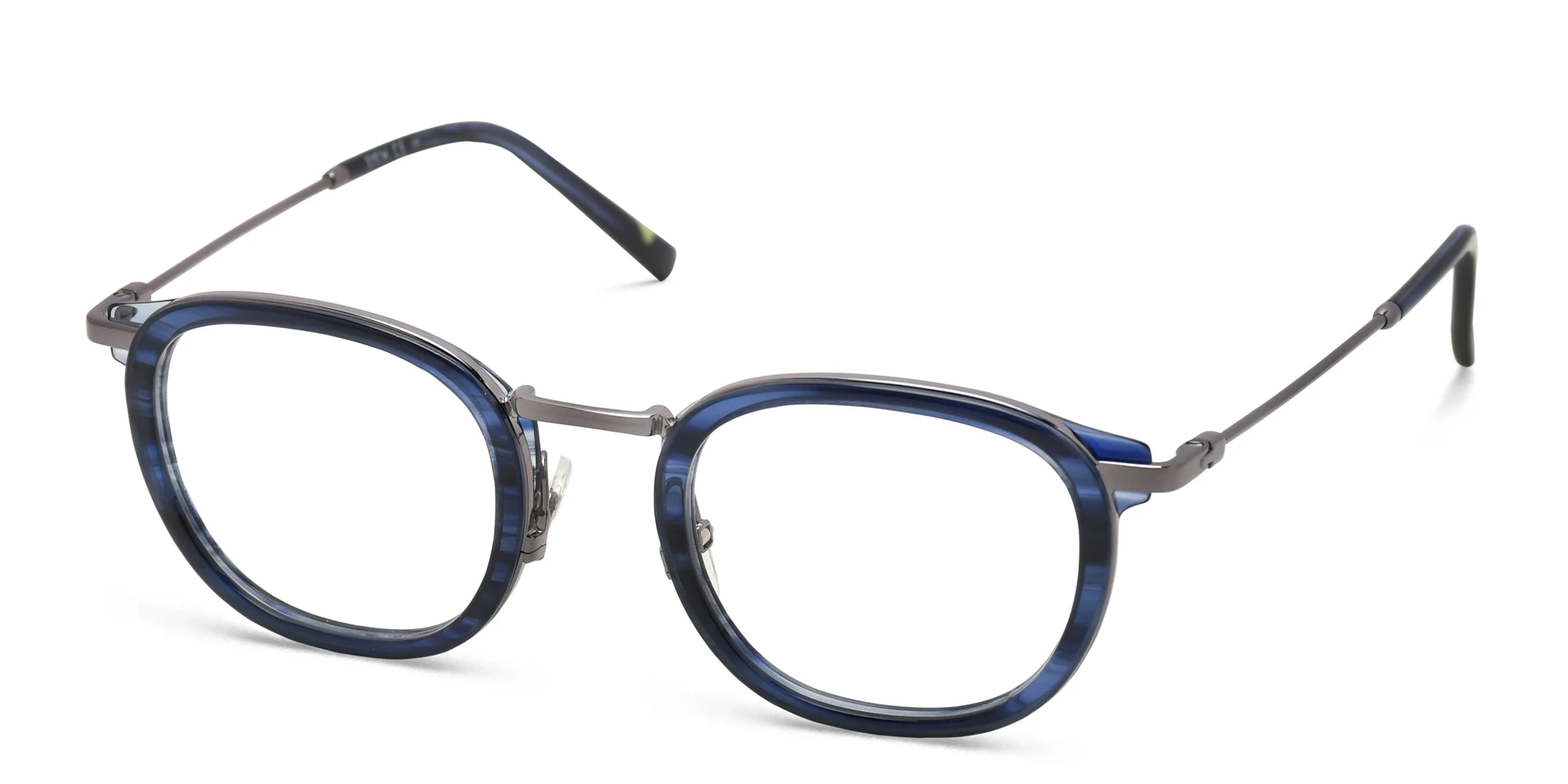 Shop EYE'M Square Eyeglasses in Silver Blue online.
