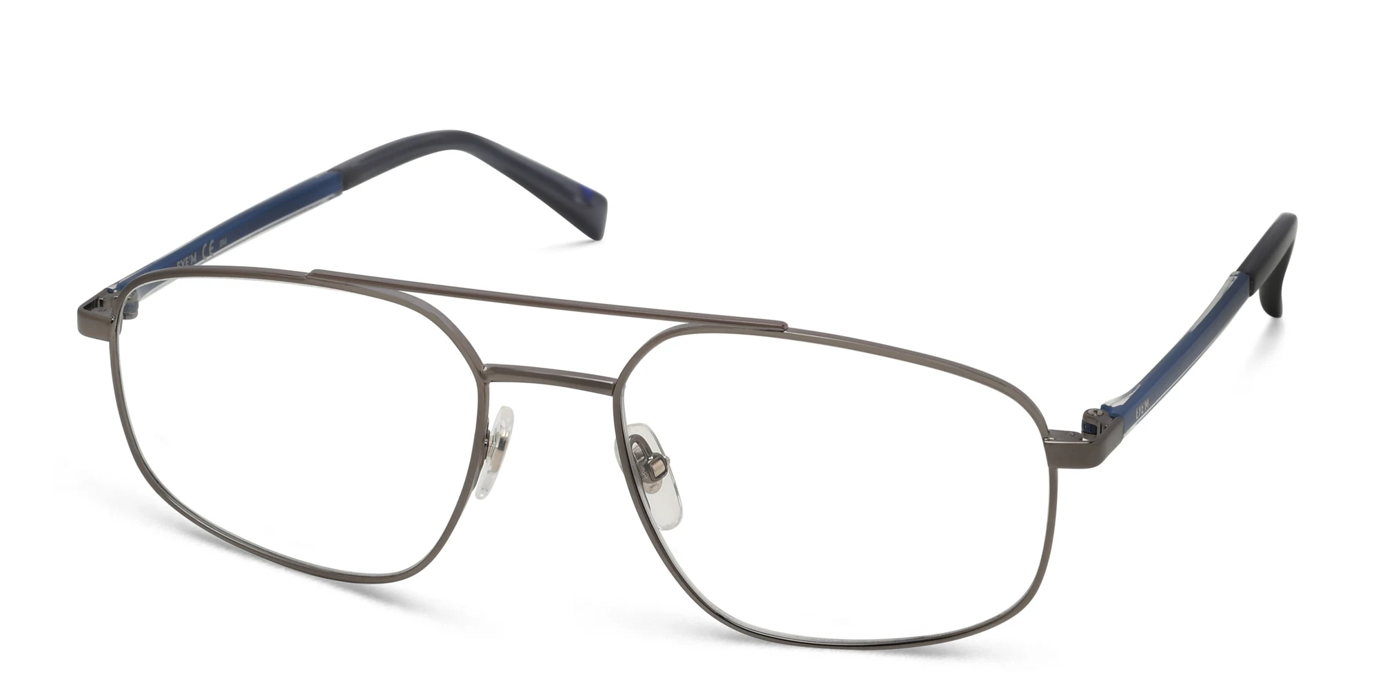 Shop EYE'M Wide Aviator Eyeglasses in Gunmetal online.