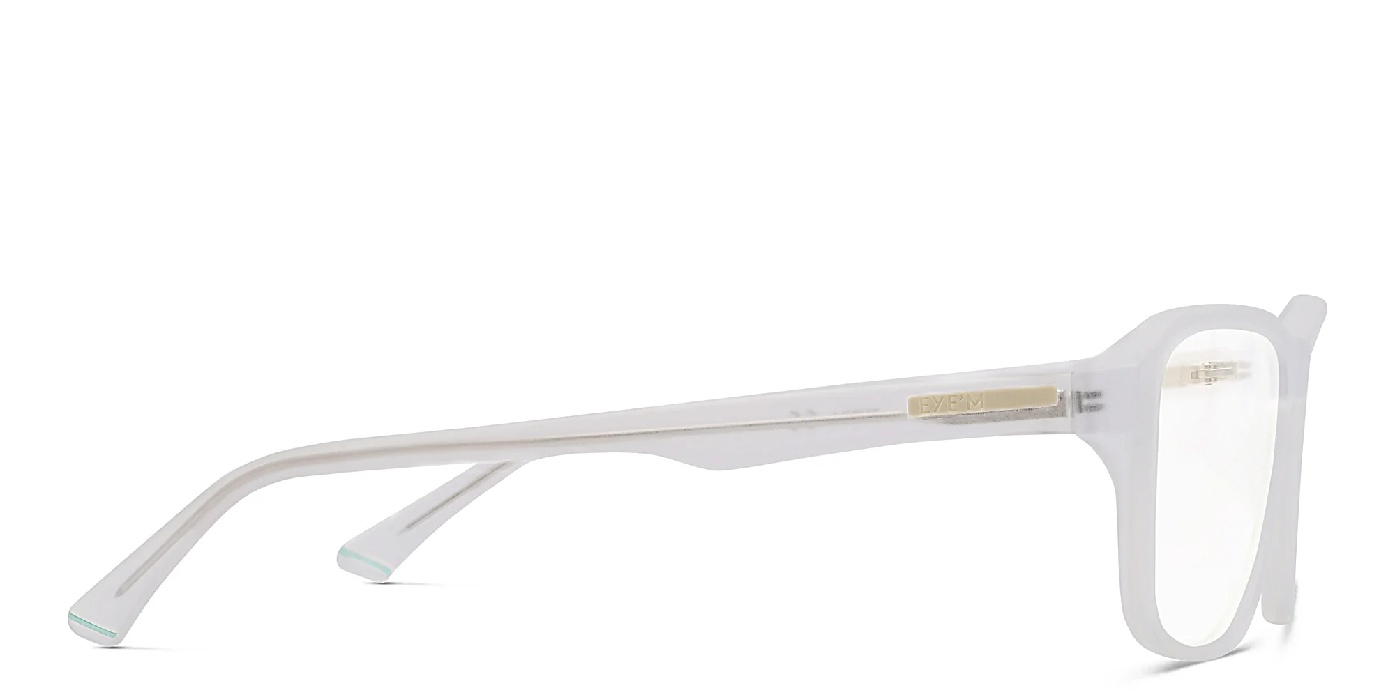 Shop EYE'M Wide Rectangle Eyeglasses in Clear online.
