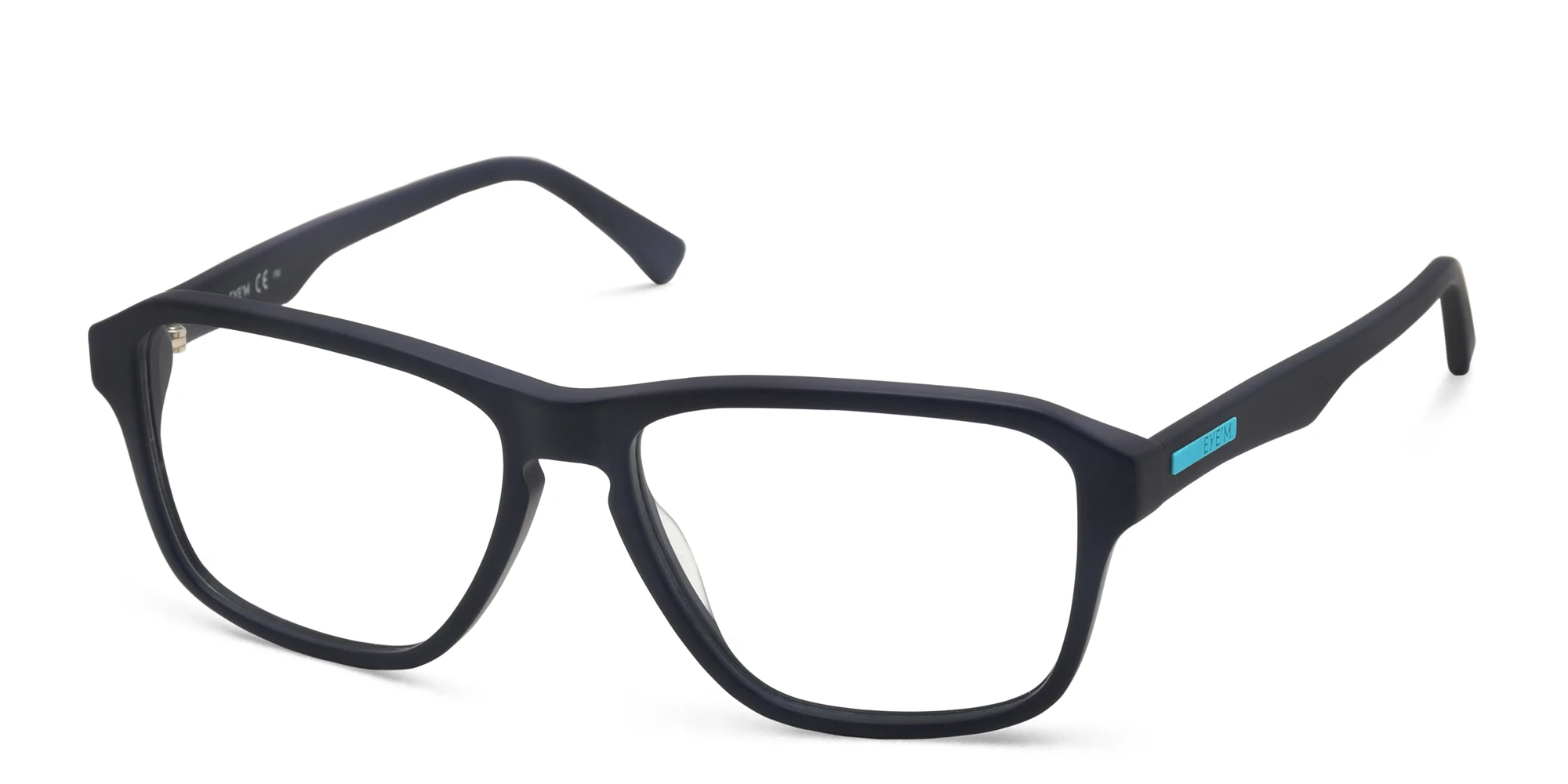 Shop EYE'M Wide Rectangle Eyeglasses in Blue online.