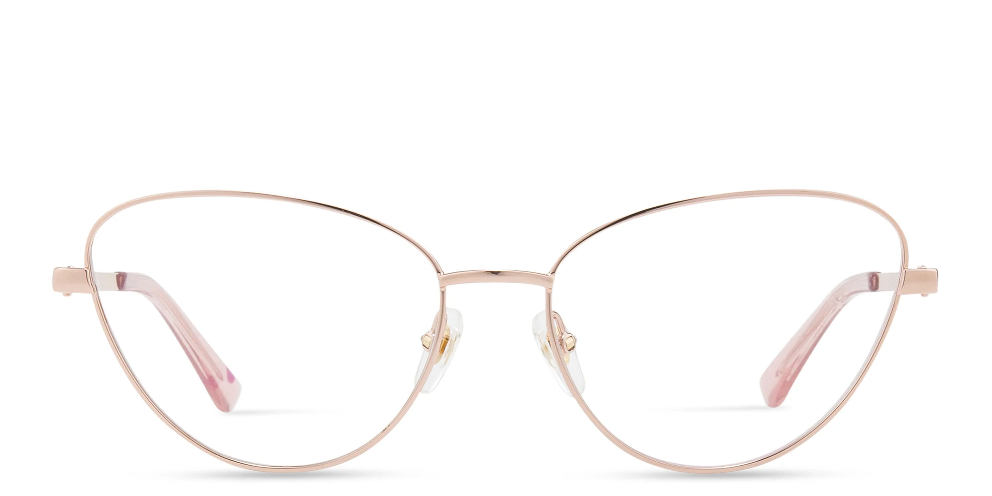 Shop EYE'M Wide Cat Eye Eyeglasses in Rose Gold online.
