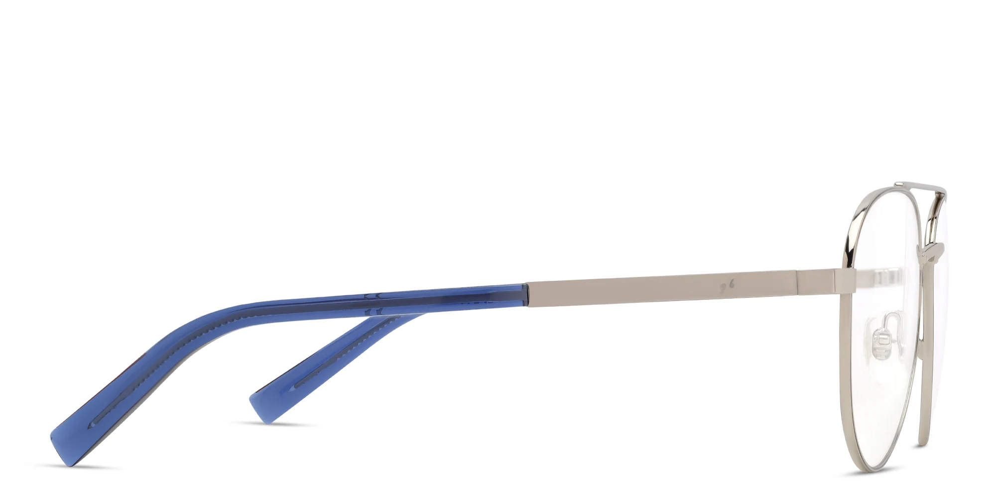 Shop EYE'M Wide Aviator Eyeglasses in Silver online.