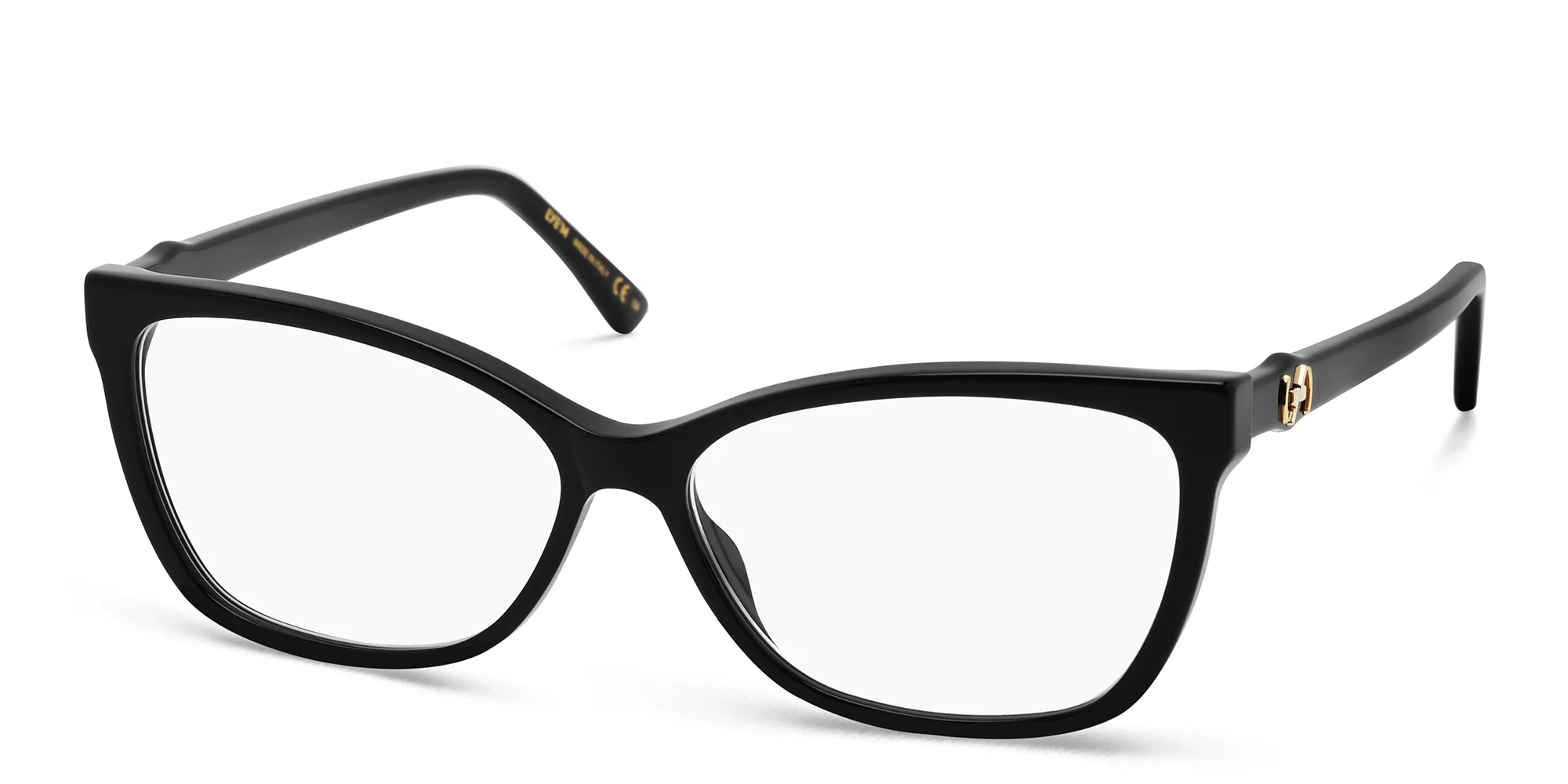 Shop EYE'M Wide Cat Eye Eyeglasses in Black online.