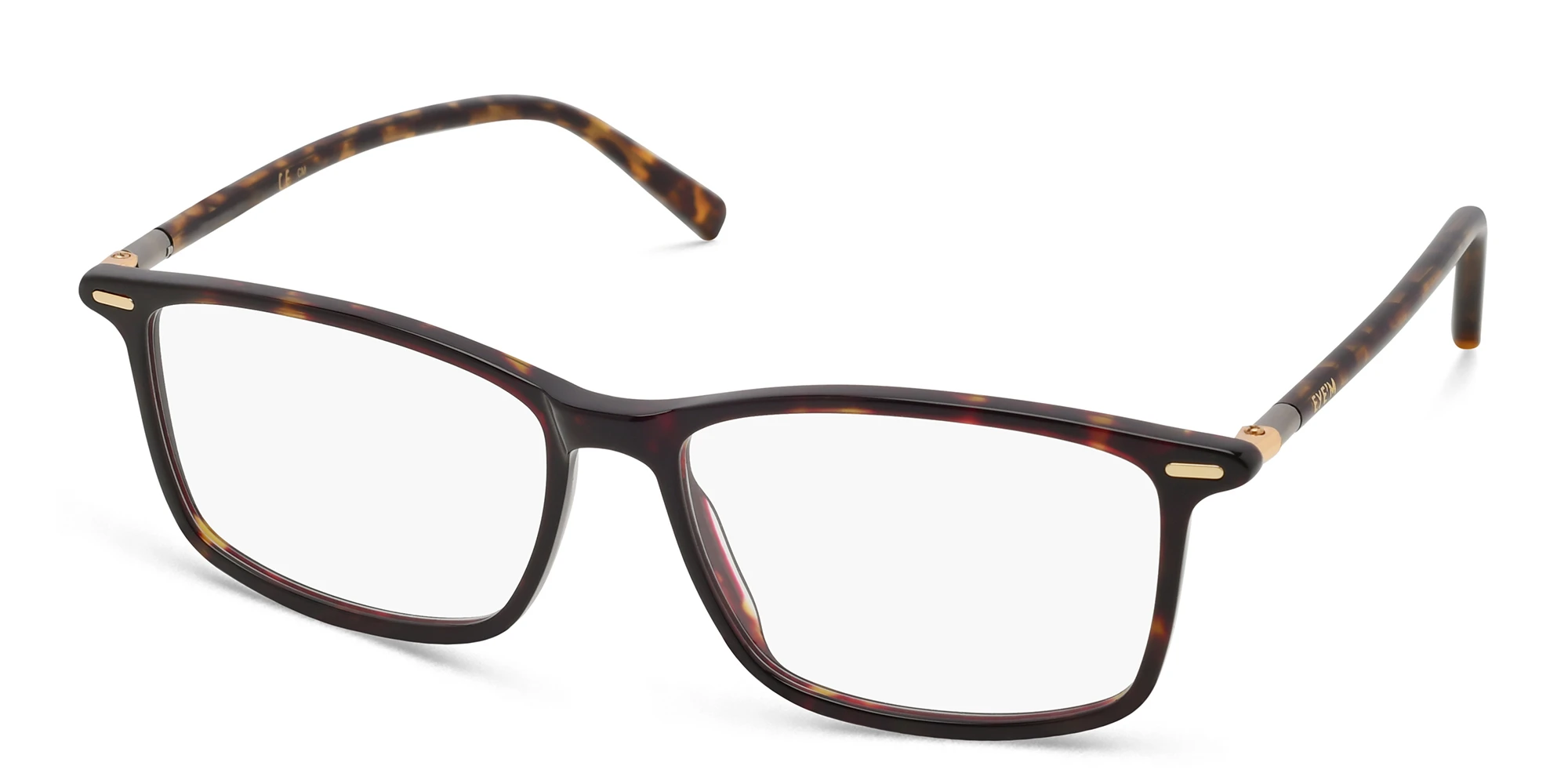 Shop EYE'M Rectangle Eyeglasses in Havana online.