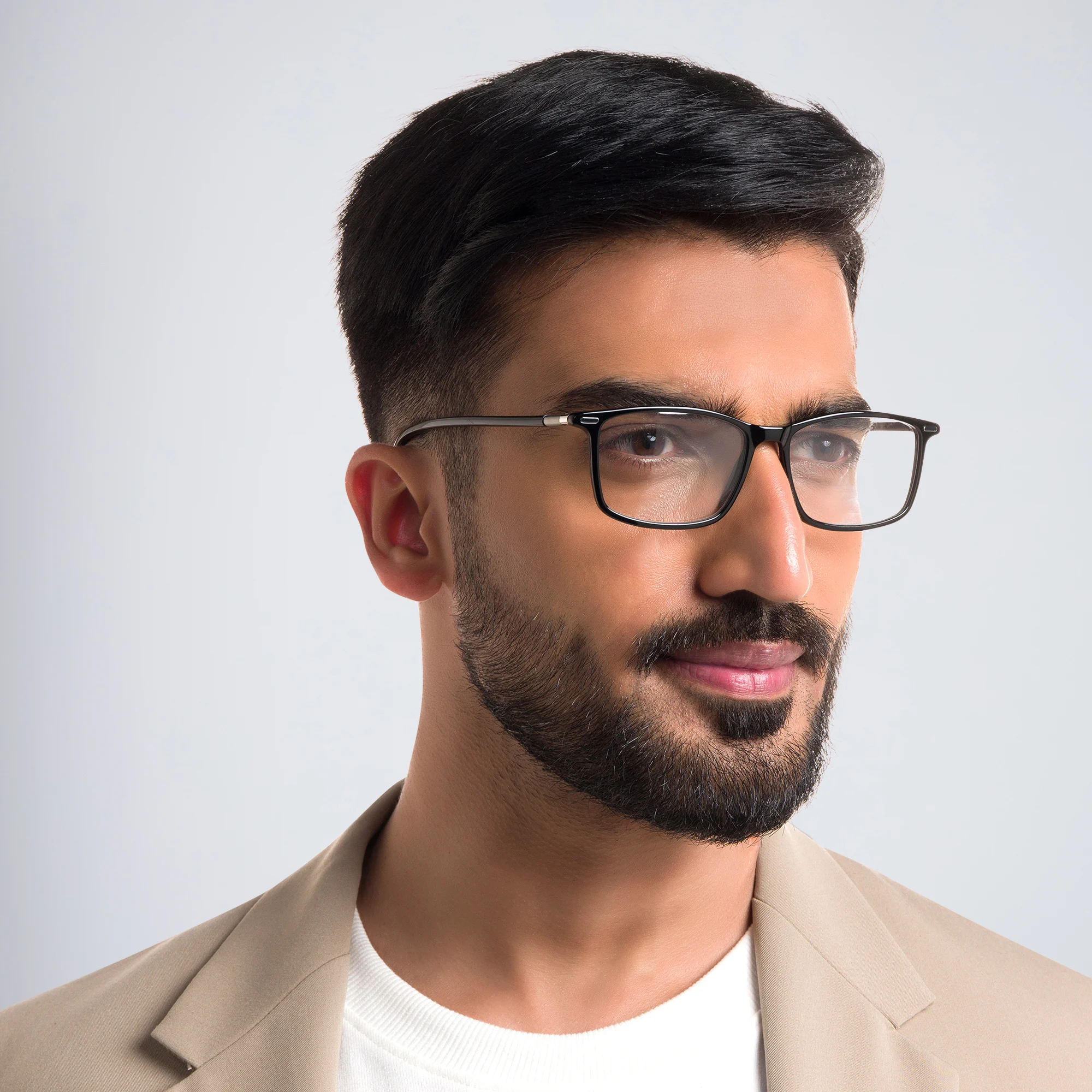 Shop EYE'M Rectangle Eyeglasses in Black online.