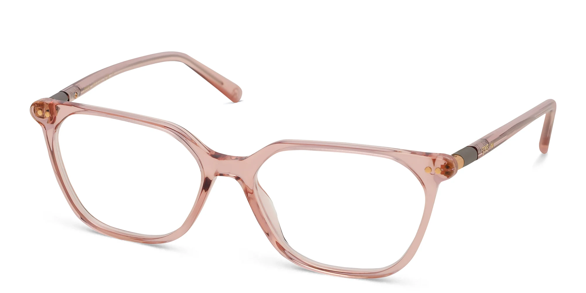 Shop EYE'M Square Eyeglasses in Pink online.
