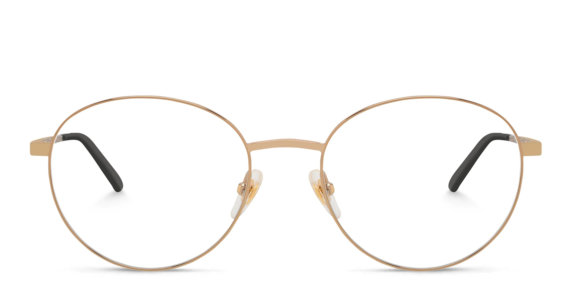 Shop EYE'M Round Eyeglasses in Gold Black online.