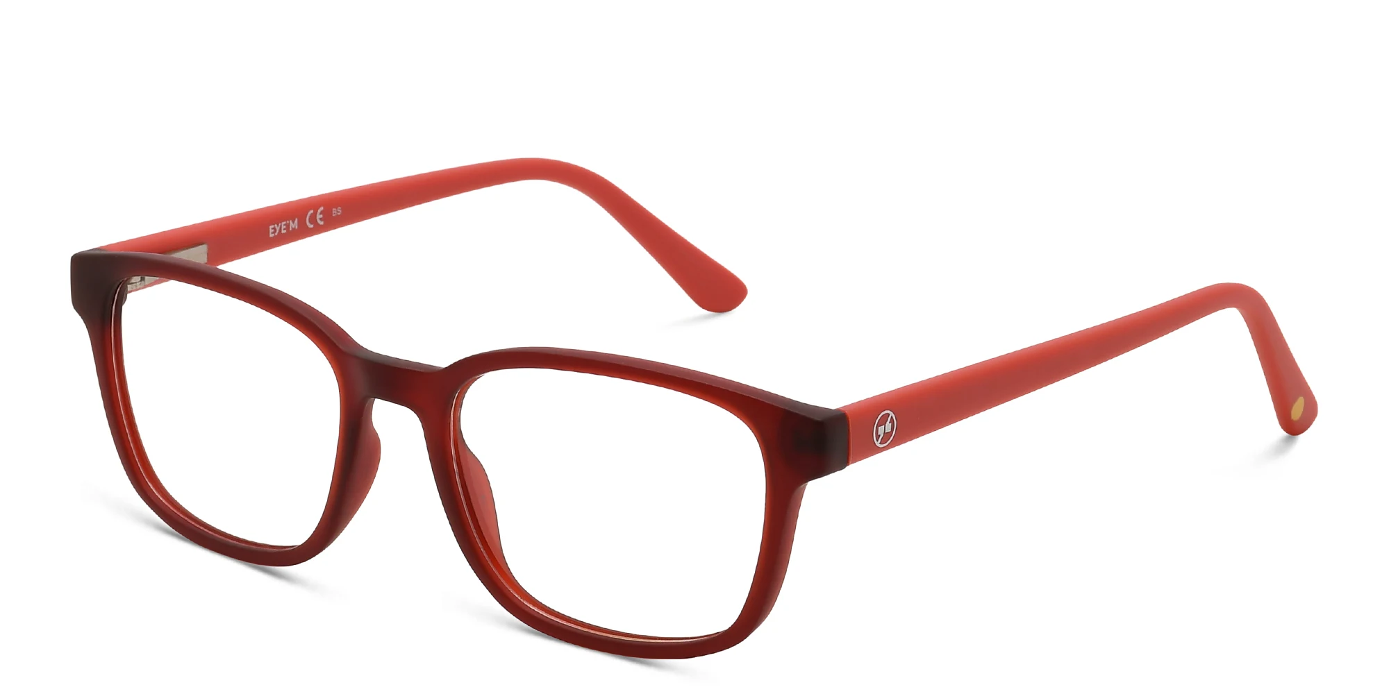 Shop EYE'M Kids Rectangle Eyeglasses in Red online.