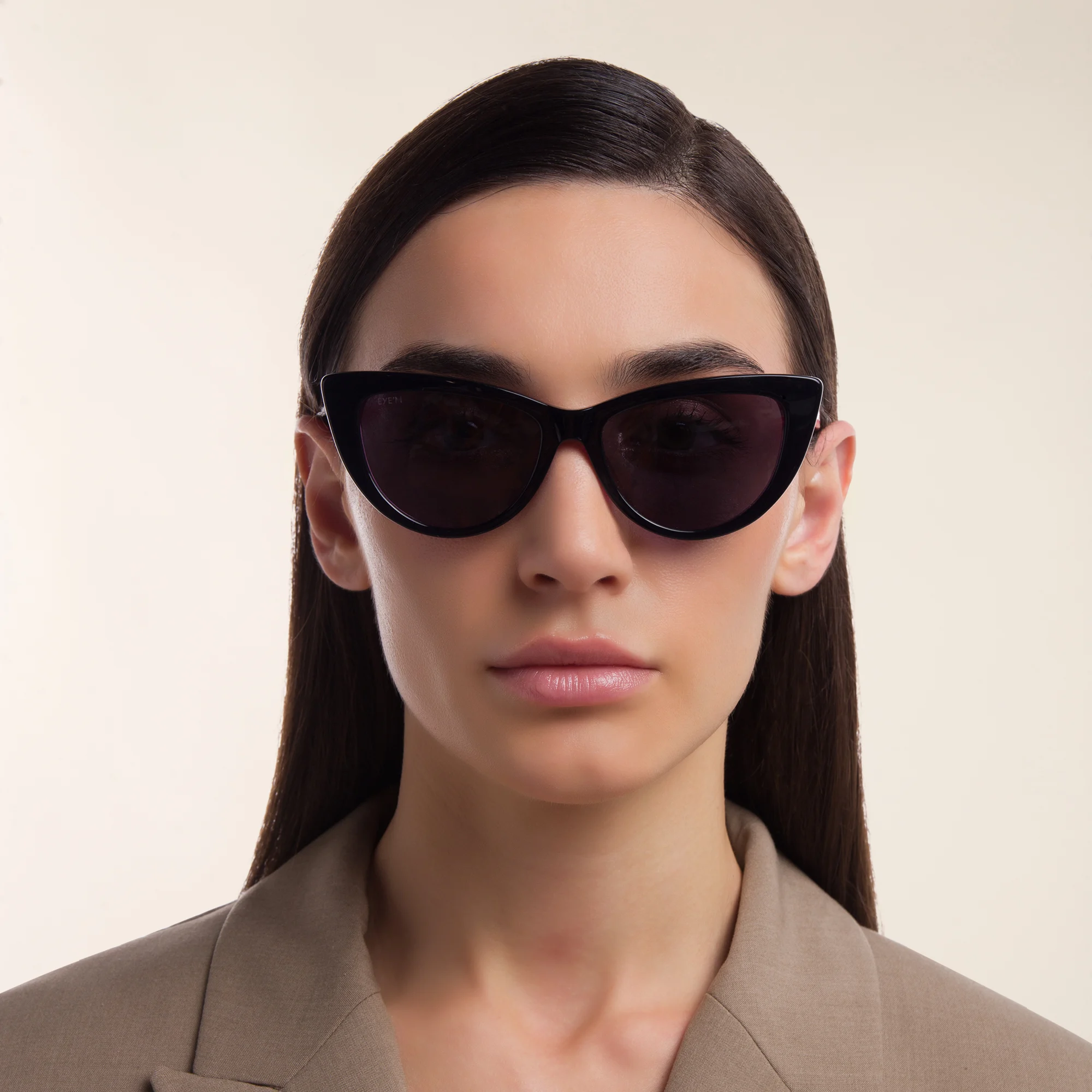 Shop EYE'M Cat Eye Sunglasses in Black online.