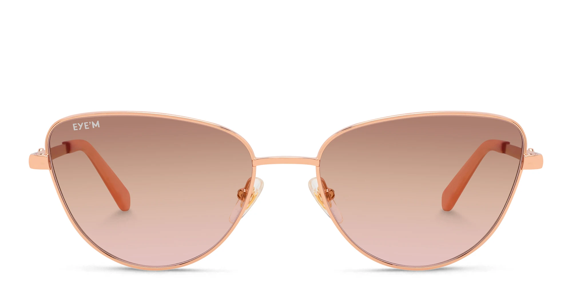 Shop EYE'M Cat Eye Sunglasses in Gold online.