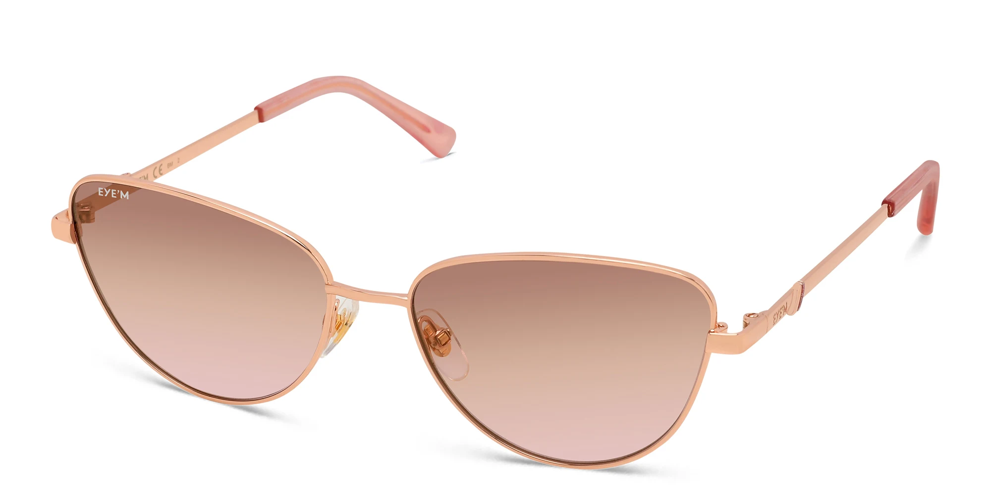 Shop EYE'M Cat Eye Sunglasses in Gold online.