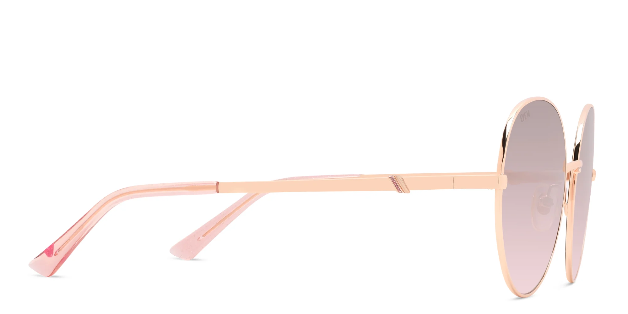 Shop EYE'M Round Sunglasses in Gold online.
