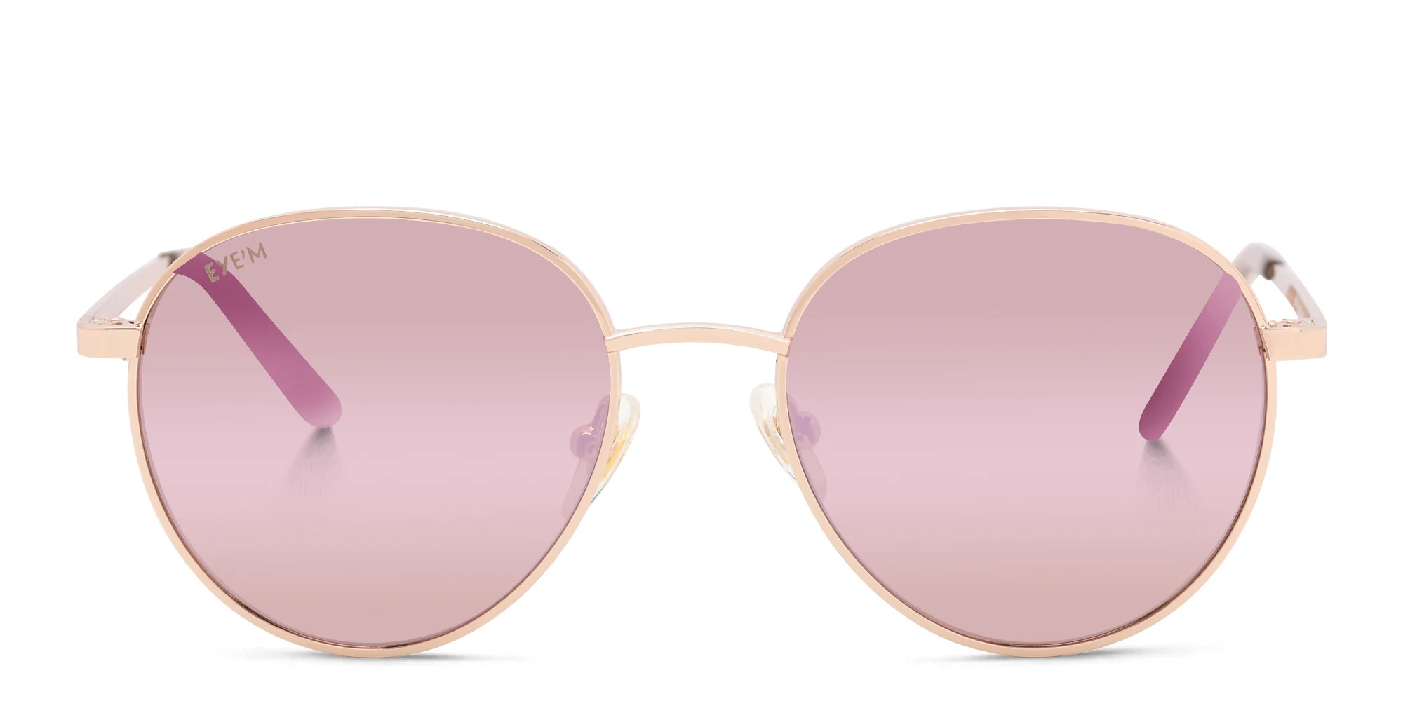 Shop EYE'M Kids Round Sunglasses in Gold online.