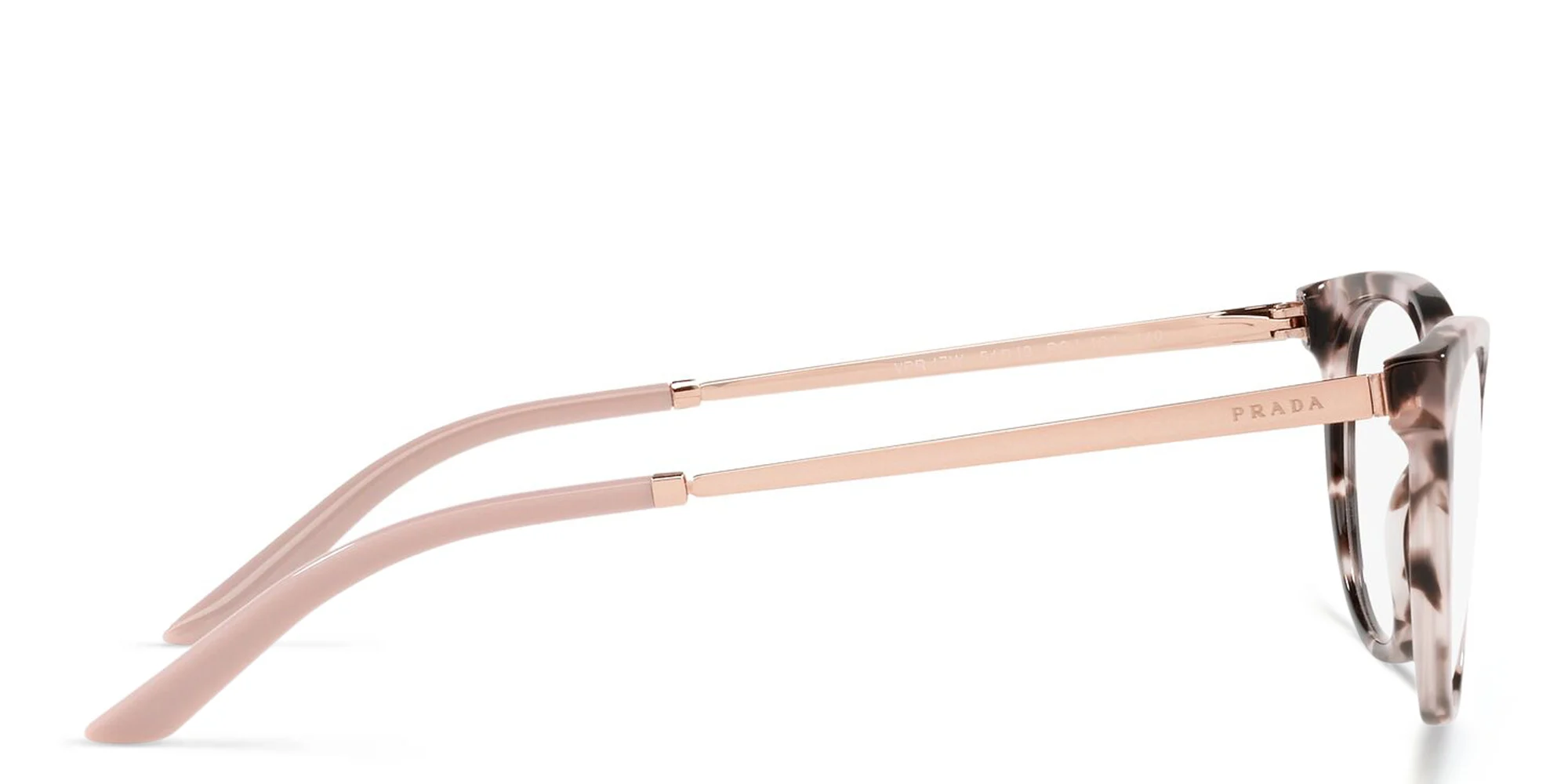 Shop PRADA Round Eyeglasses in Orchid Tortoise online.