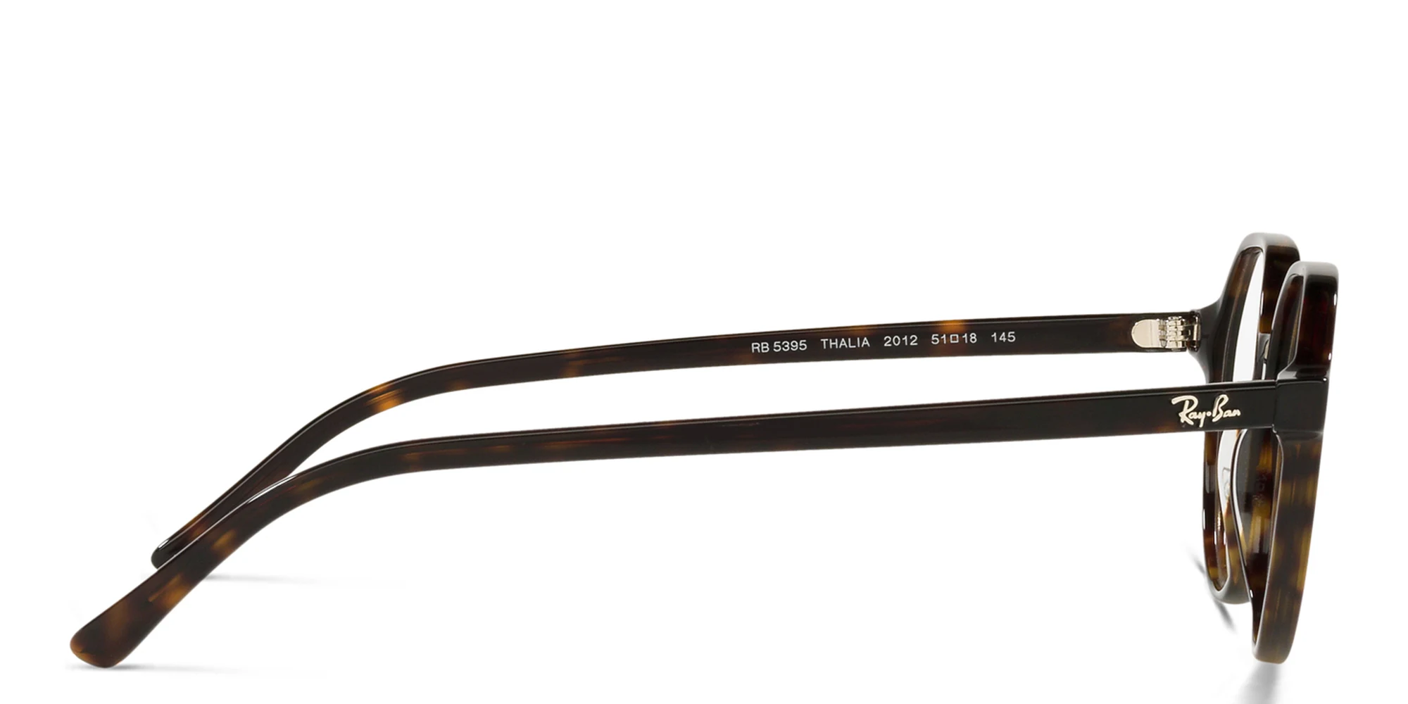 Shop Ray-Ban Thalia Unisex Square Eyeglasses in Havana online.