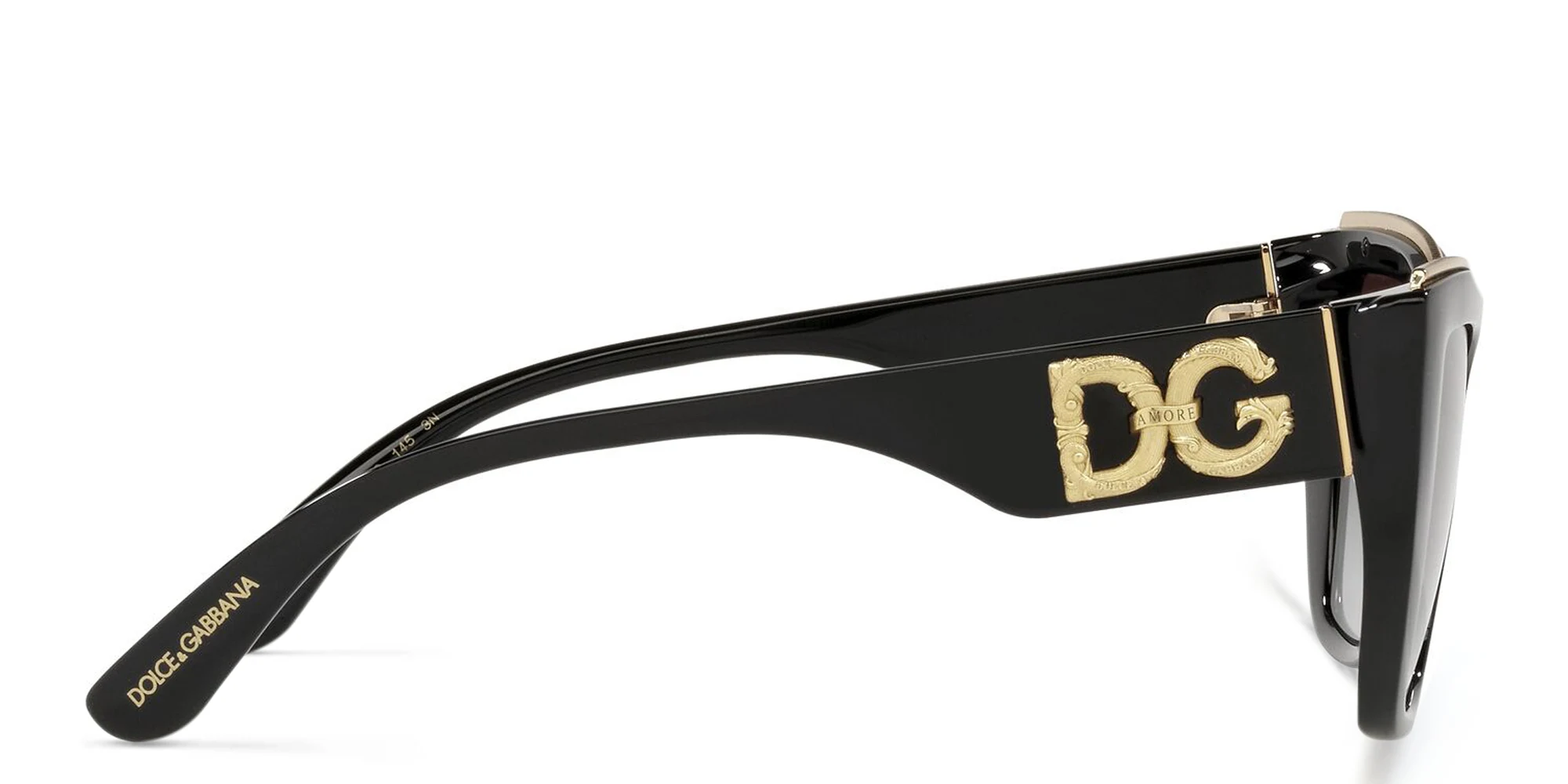 Shop Dolce & Gabbana Cat Eye Sunglasses in Black online.