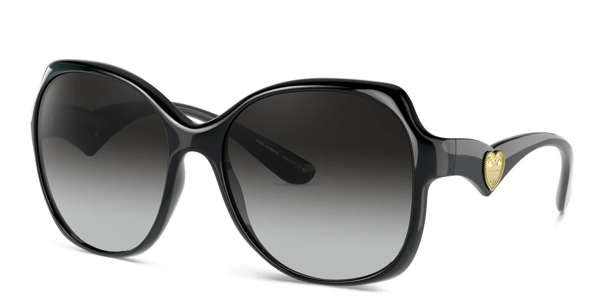Shop Dolce & Gabbana Cat Eye Sunglasses in Black online.