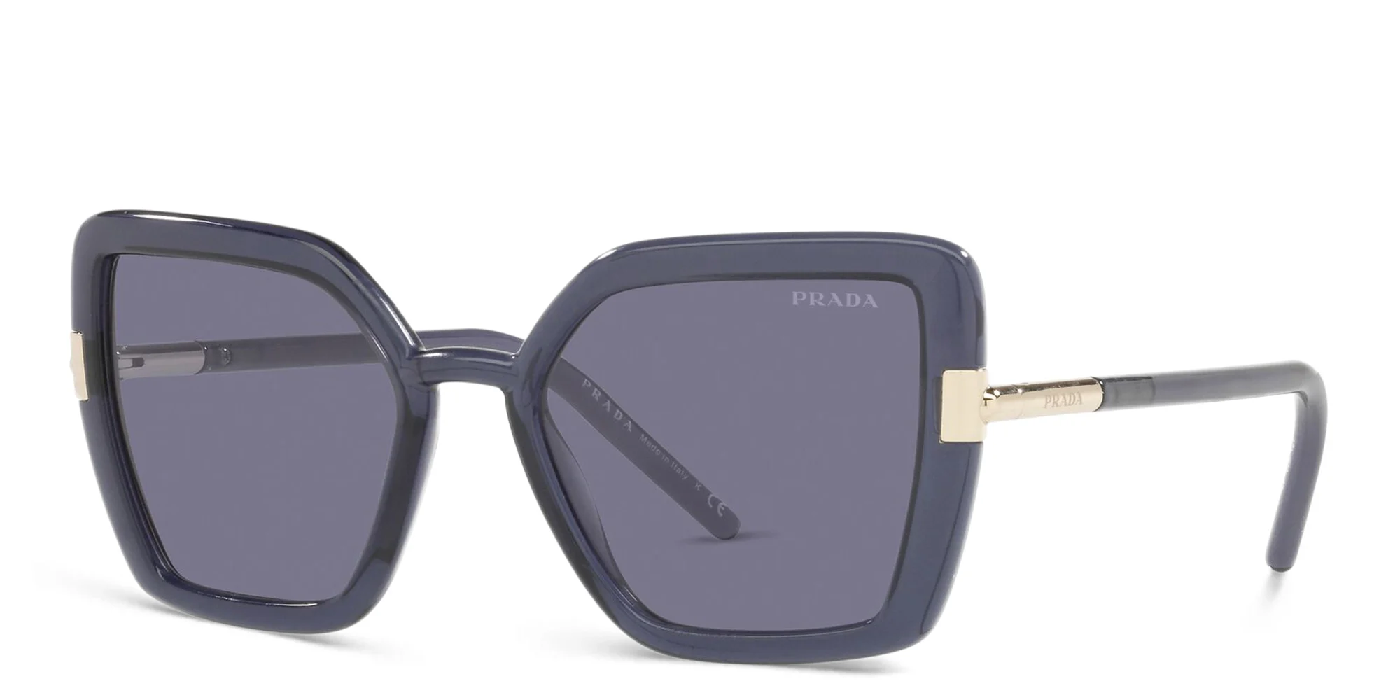 Shop PRADA Cat Eye Sunglasses in Crystal Bluette online.