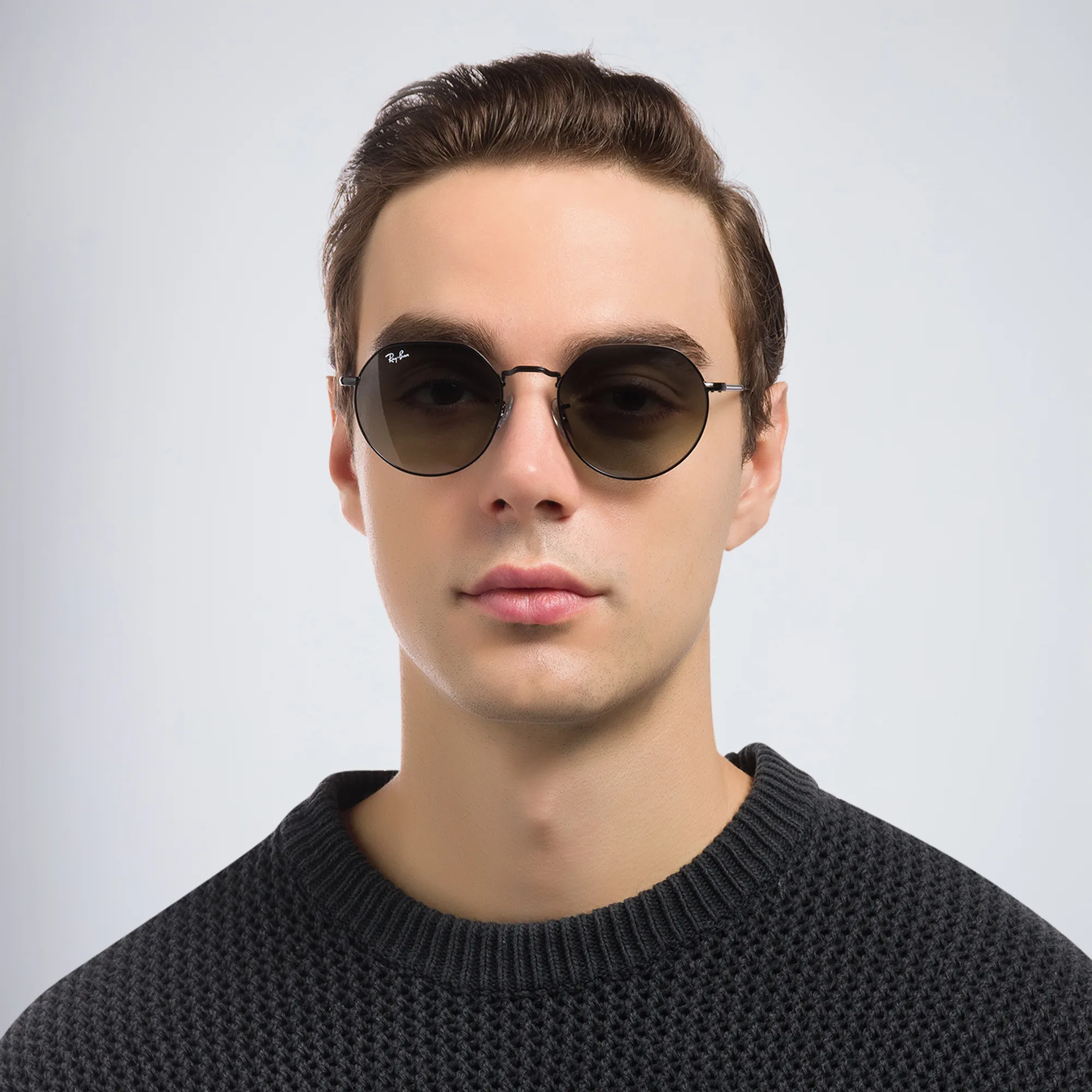 Shop Ray-Ban Jack Unisex Irregular Sunglasses in Black online.