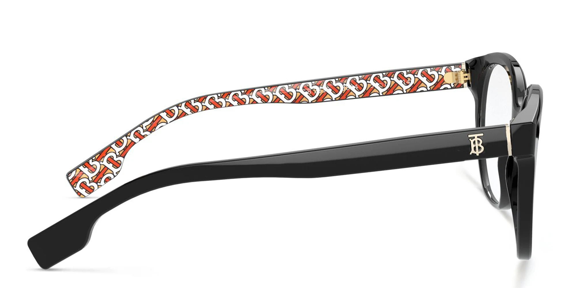 Shop BURBERRY Square Eyeglasses in Black online.