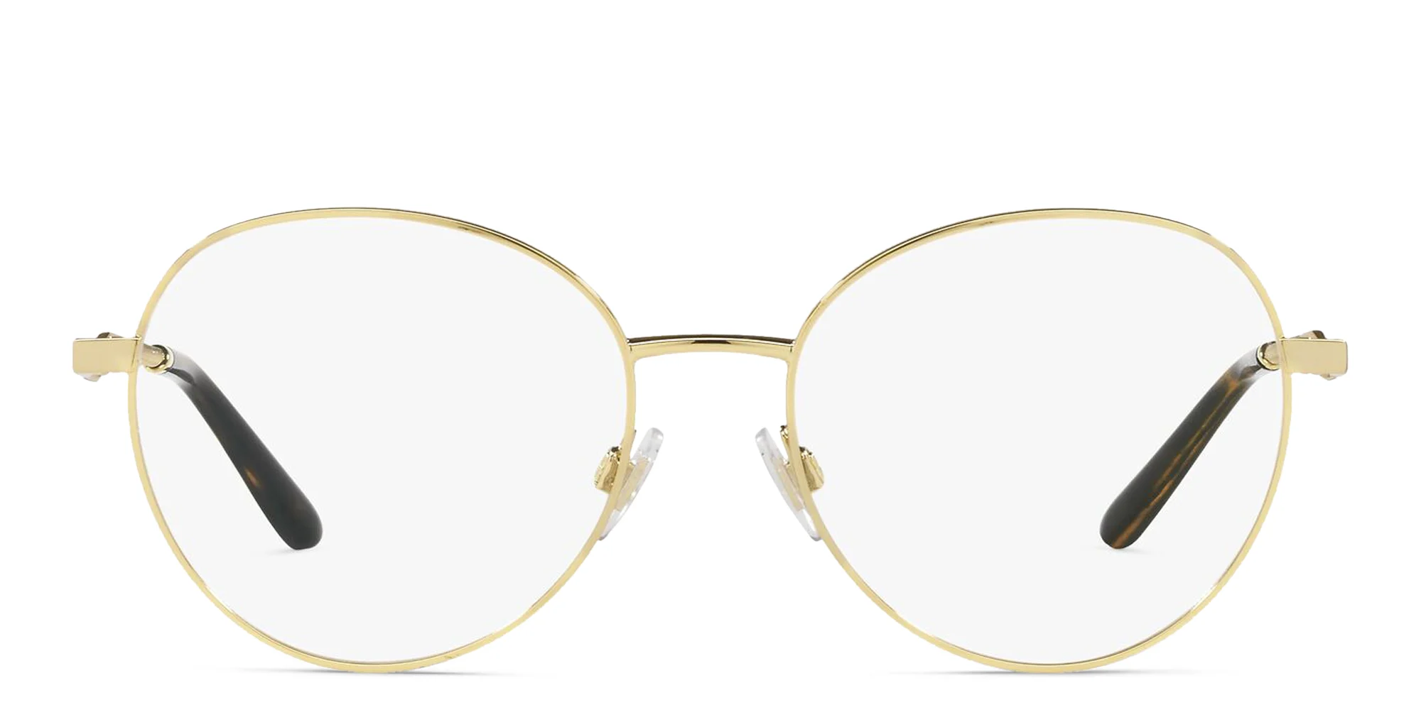 Shop Dolce & Gabbana Round Eyeglasses in Gold online.