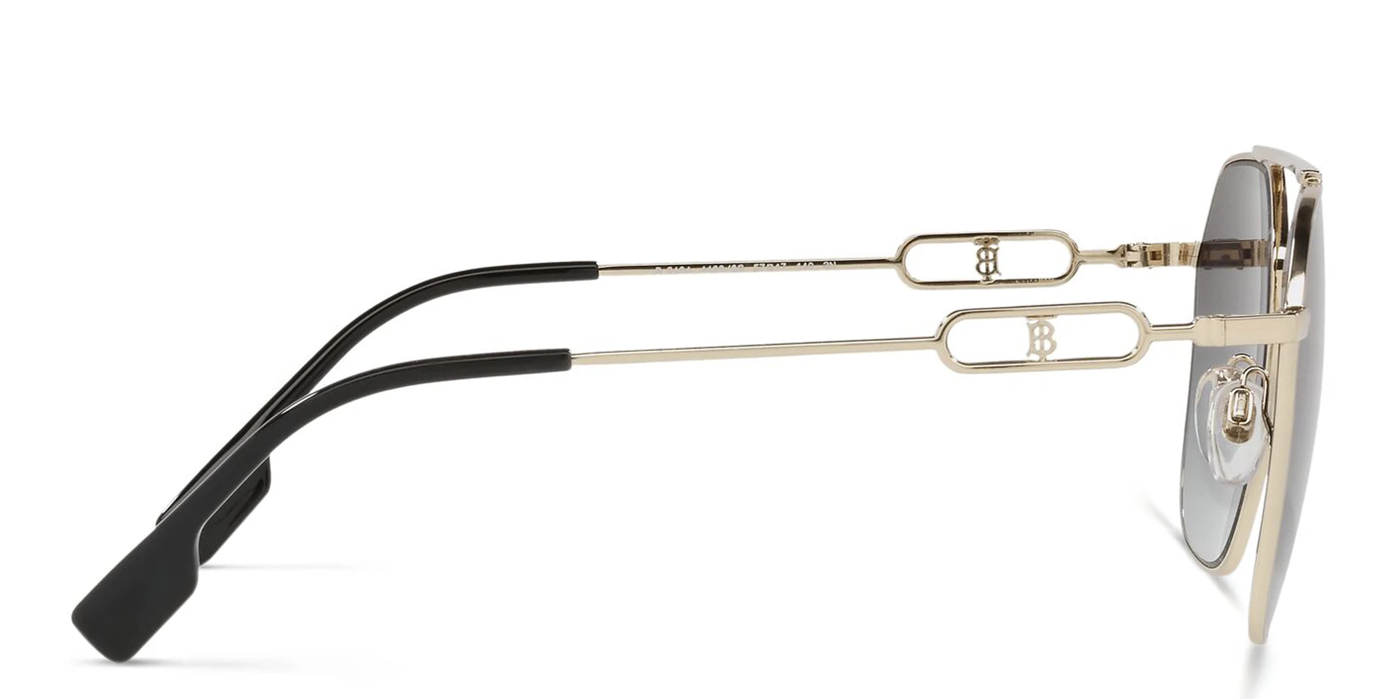 Shop BURBERRY Square Sunglasses in Light Gold online.