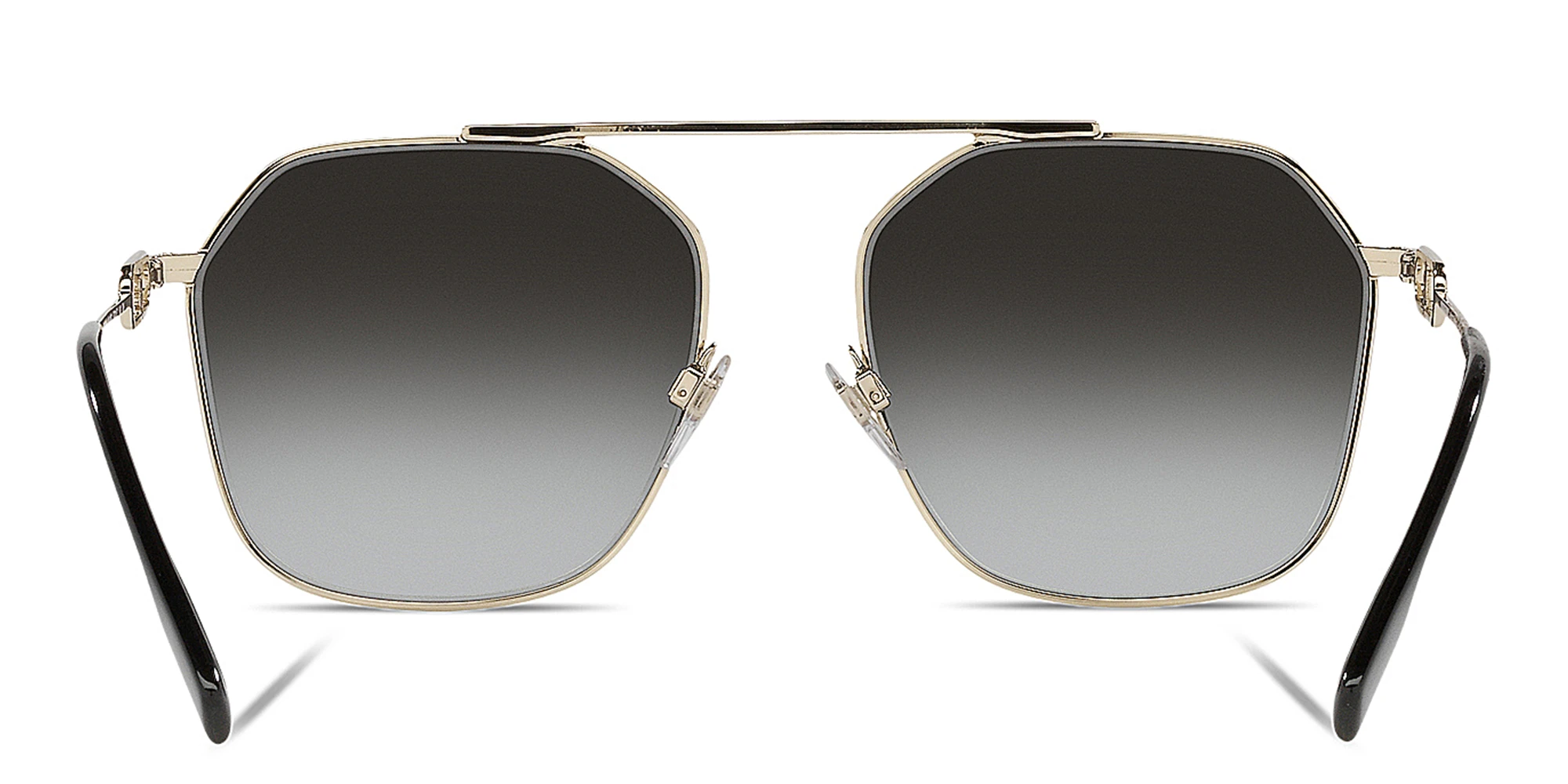 Shop BURBERRY Square Sunglasses in Light Gold online.