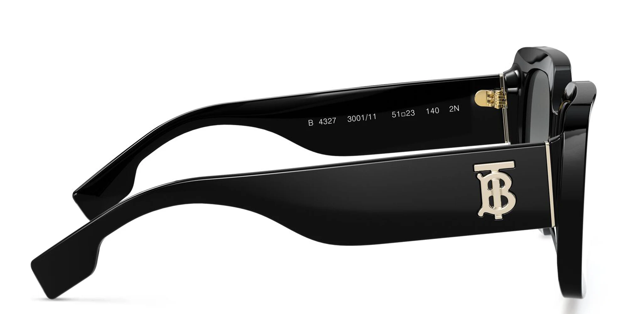 Shop BURBERRY Square Sunglasses in Black online.