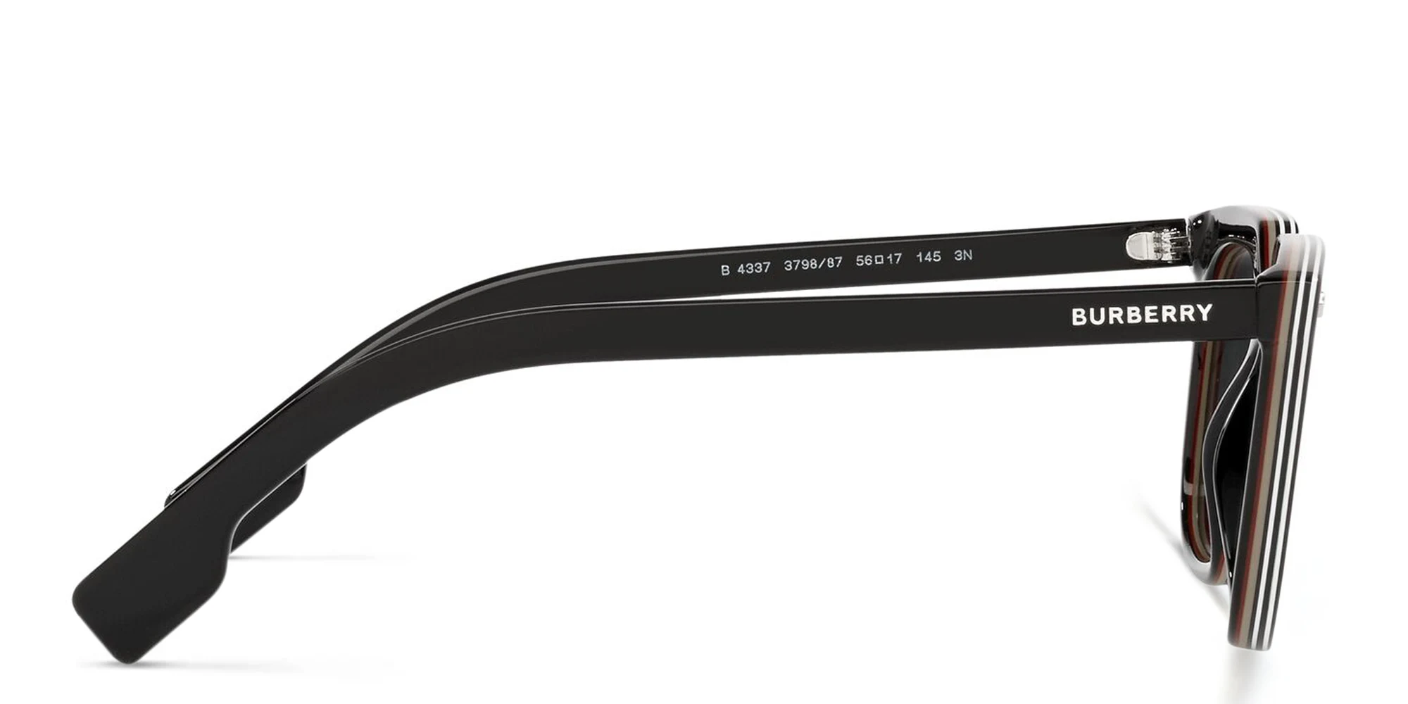 Shop BURBERRY Square Sunglasses in Black online.