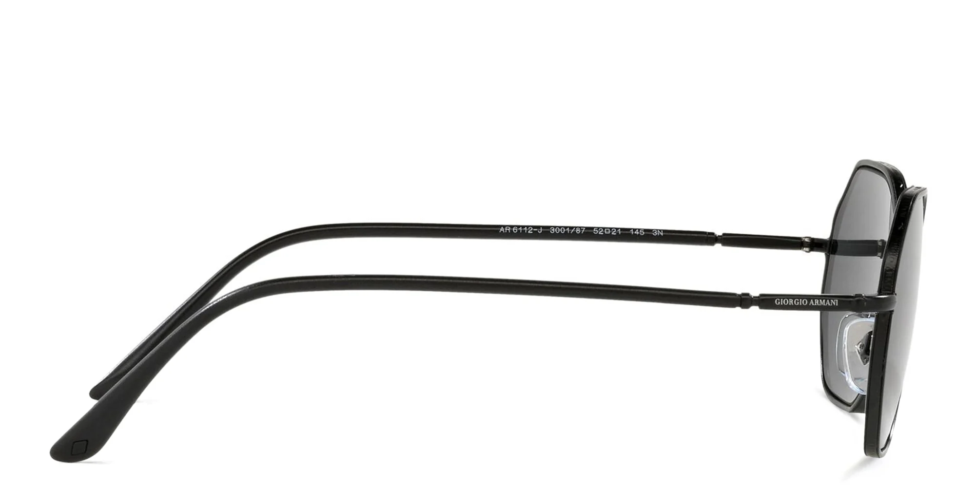 Shop GIORGIO ARMANI Irregular Sunglasses in Matte Black online.