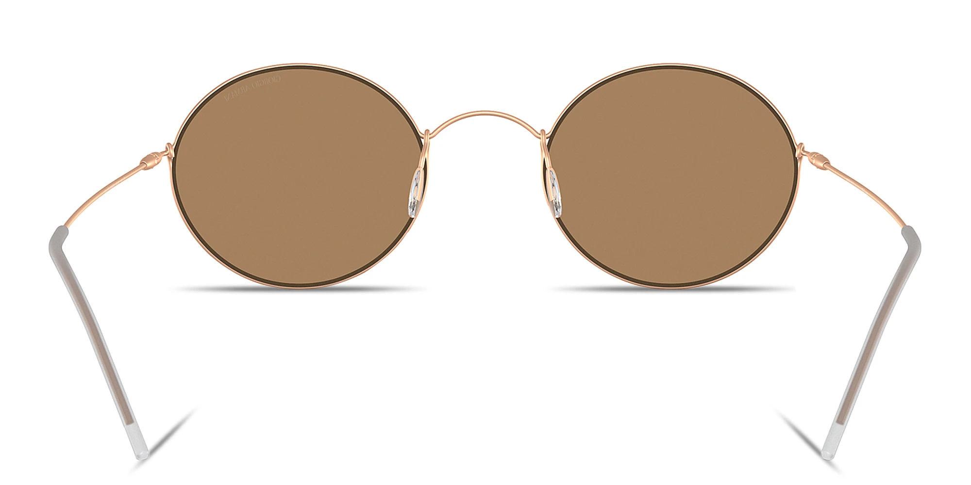 Shop GIORGIO ARMANI Round Sunglasses in Gold online.