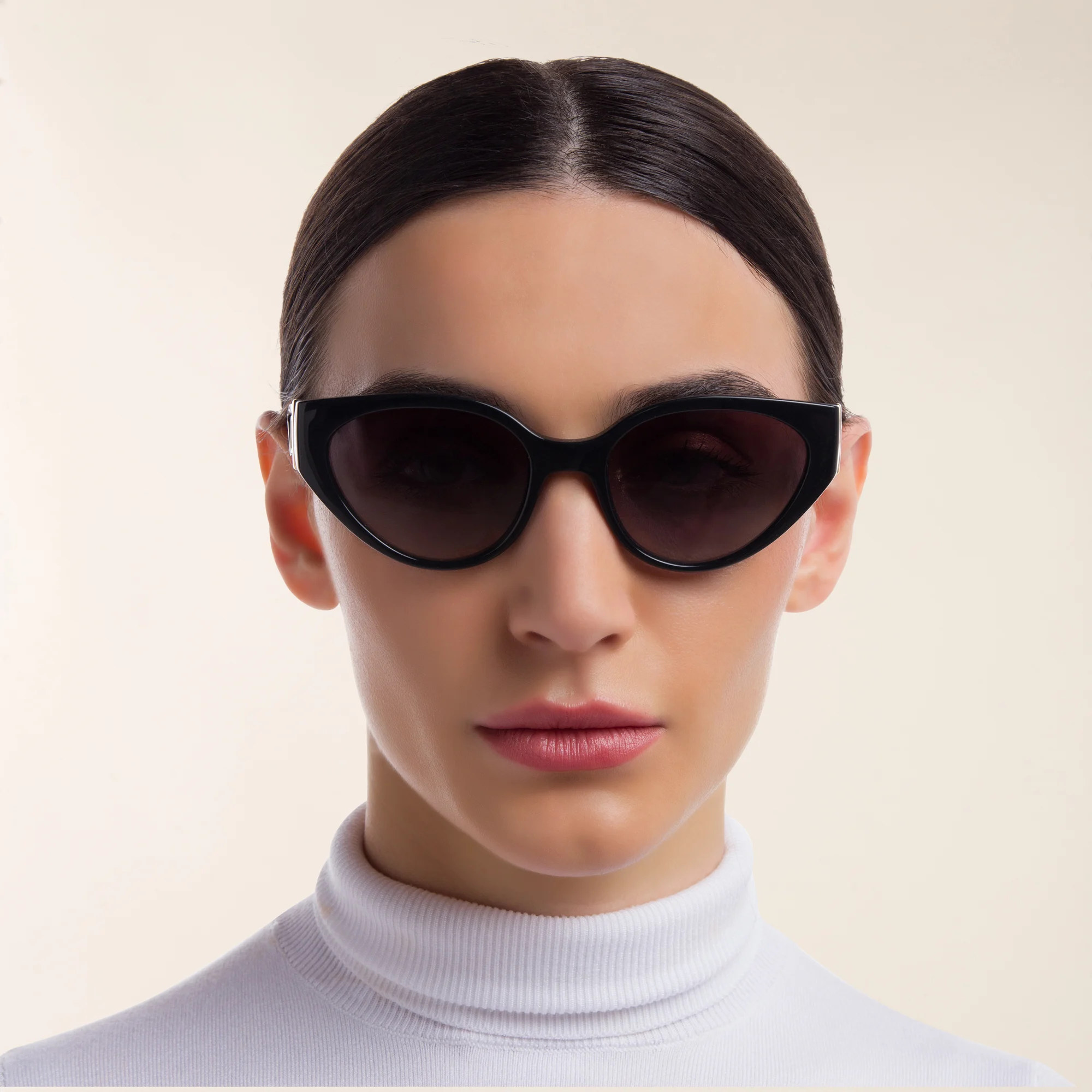 Shop Dolce & Gabbana Cat Eye Sunglasses in Black online.