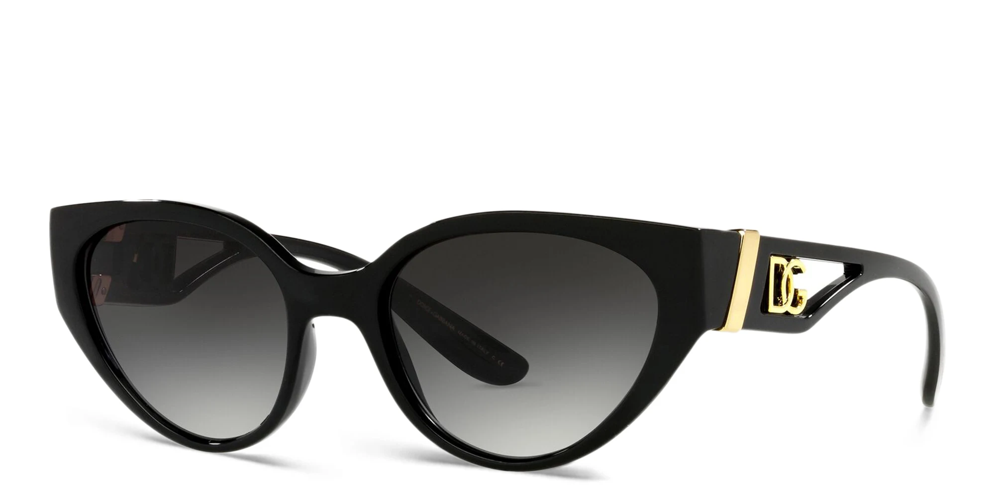 Shop Dolce & Gabbana Cat Eye Sunglasses in Black online.