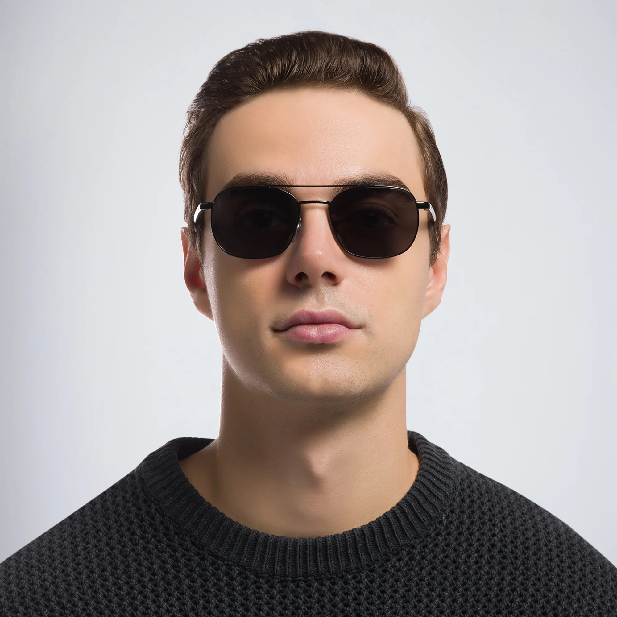 Shop Ray-Ban Unisex Square Sunglasses in Black online.