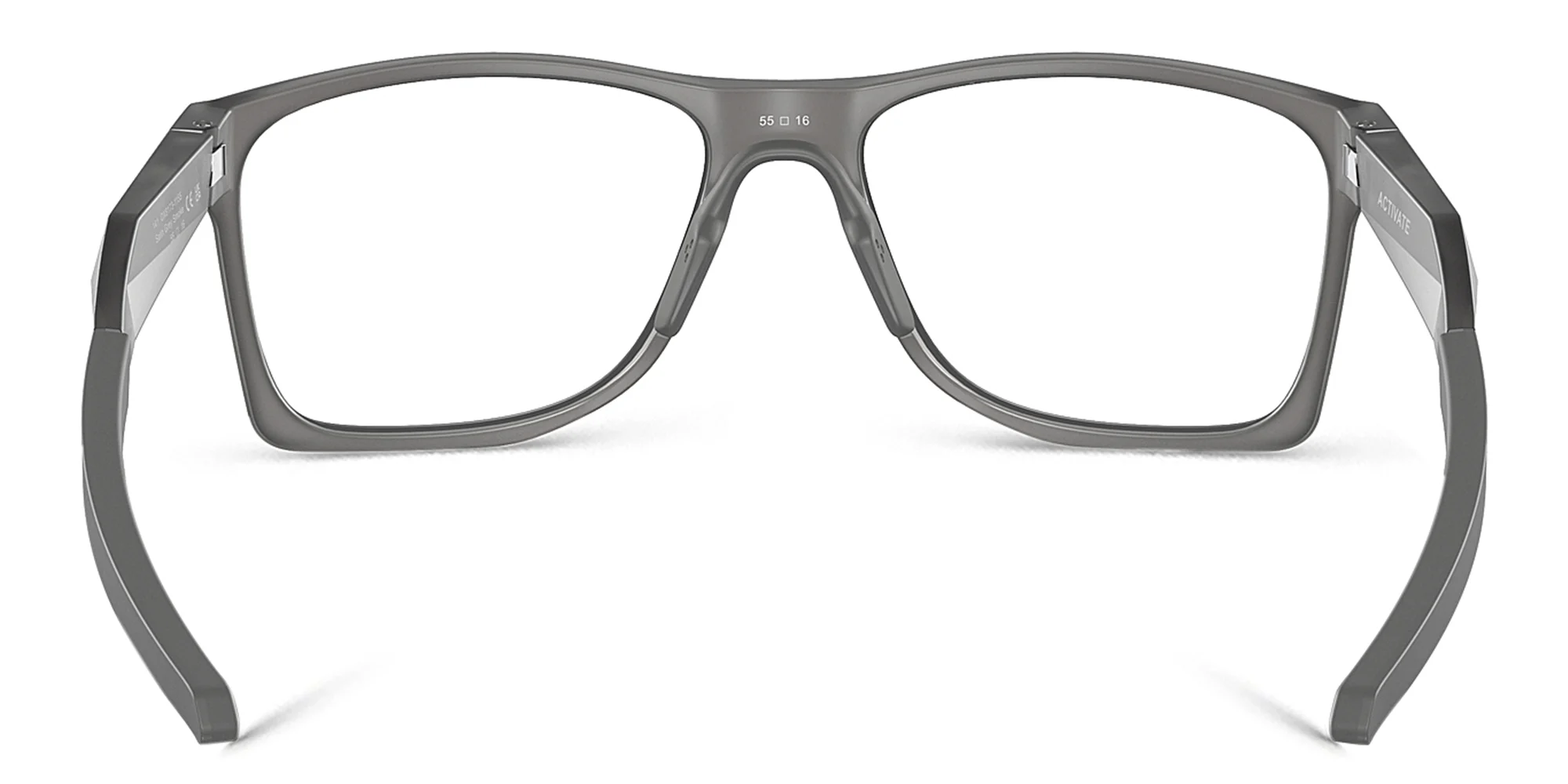 Shop Oakley Wide Square Eyeglasses in Grey online.