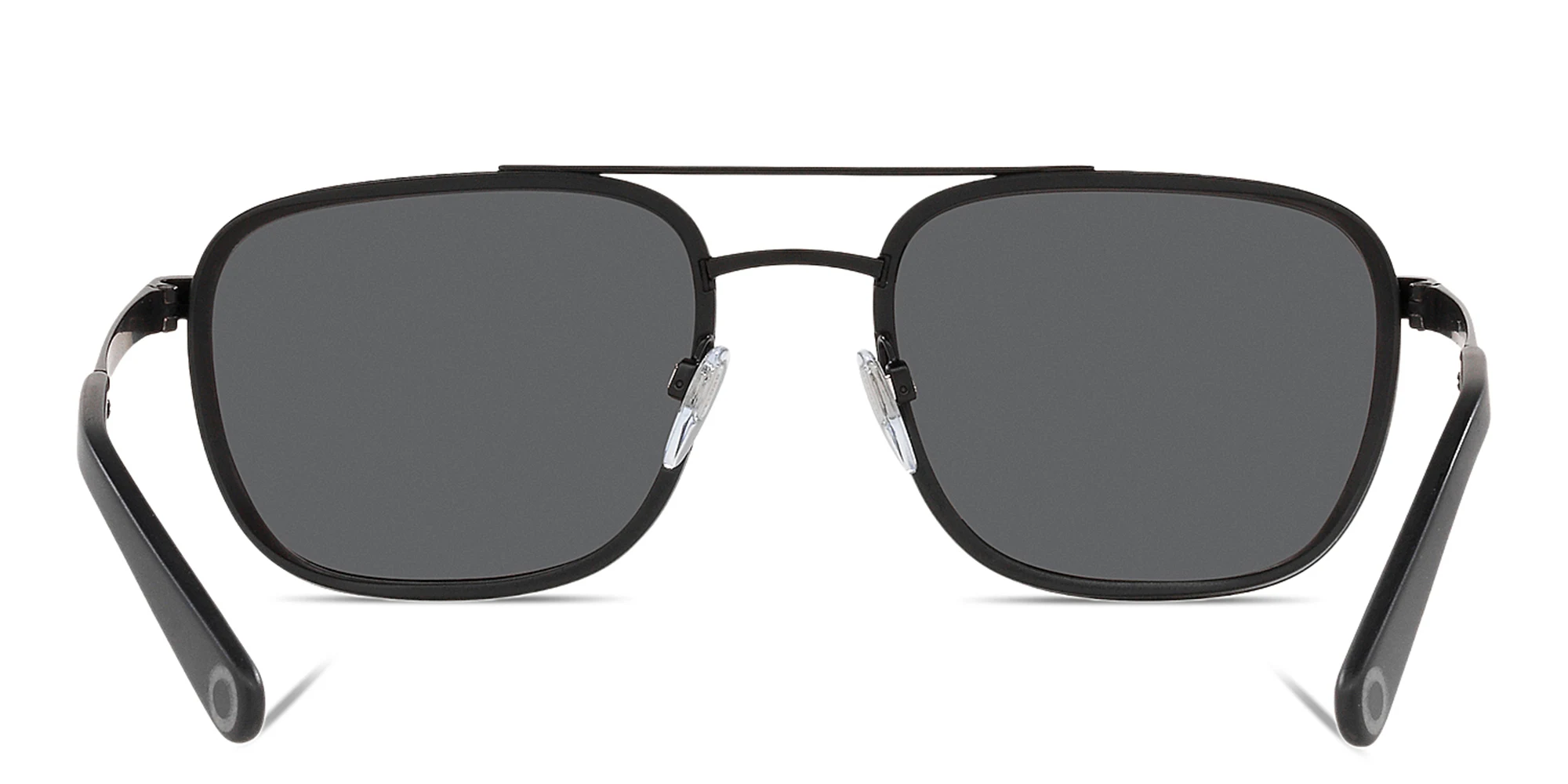 Shop BVLGARI Rectangle Sunglasses in Matte Black online.