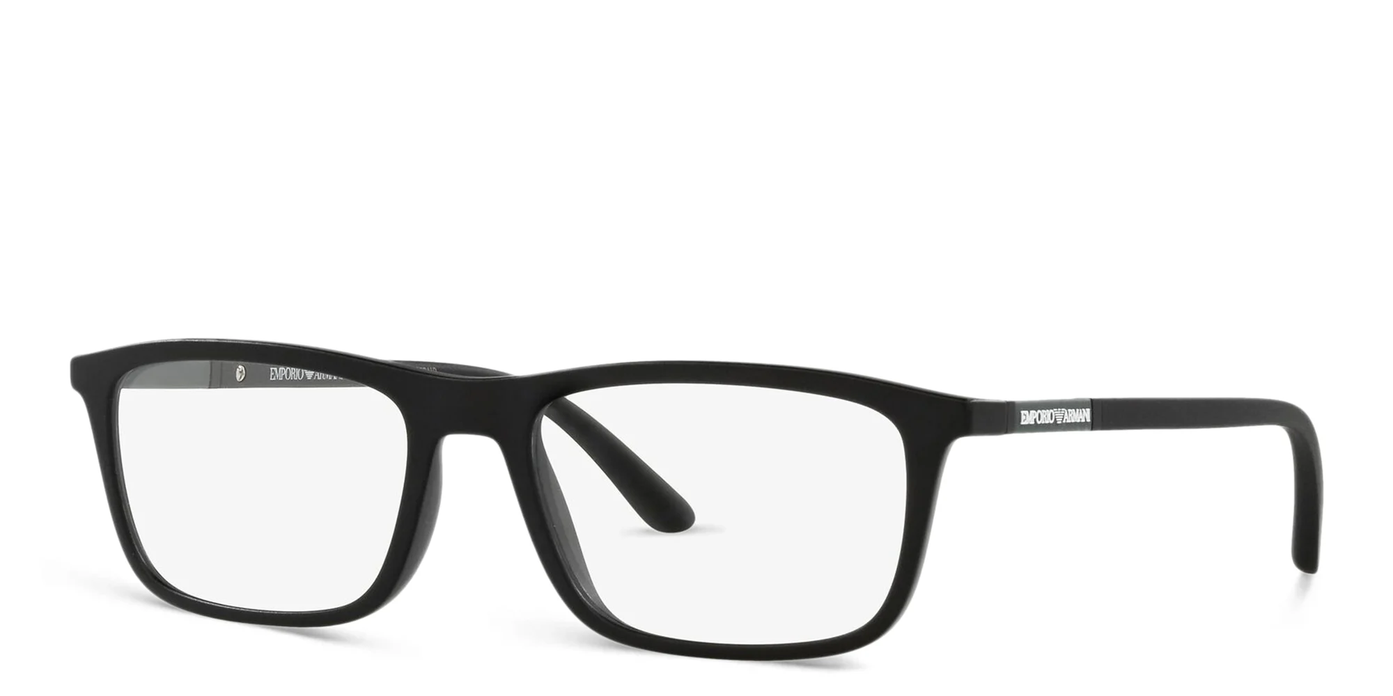 تسوق نظارة طبية مستطيلة امبوريو أرماني بلون Matte Black أونلاين.