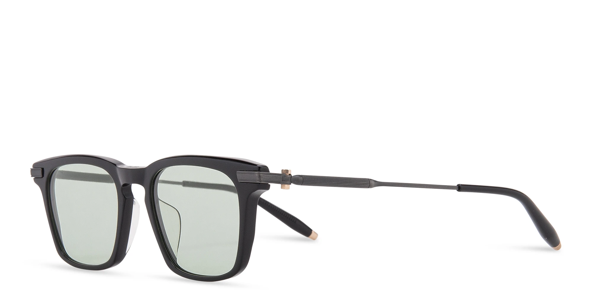 Shop AKONI Unisex Square Eyeglasses in Black online.