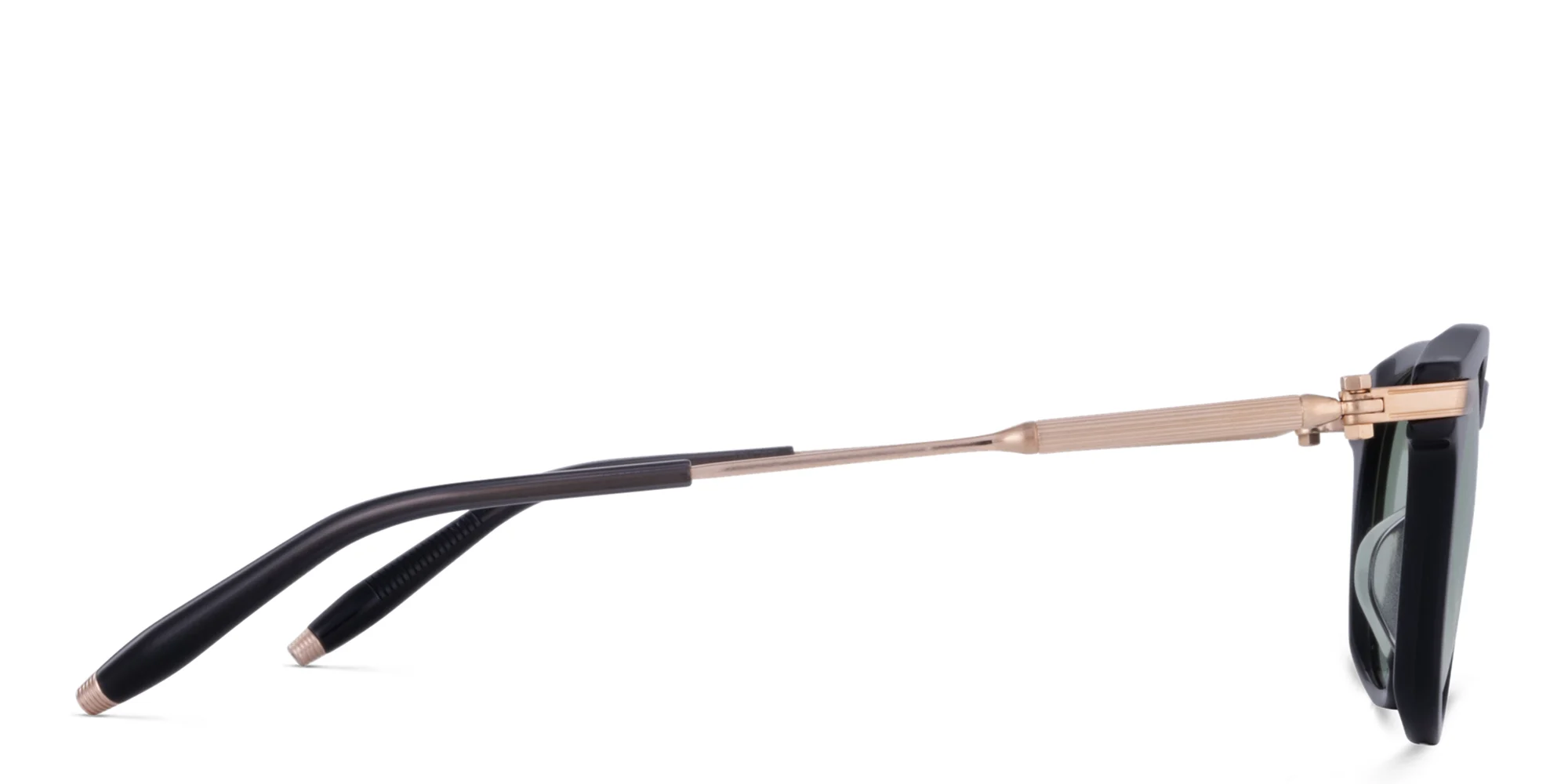 Shop AKONI Gemini Unisex Round Eyeglasses in Black online.