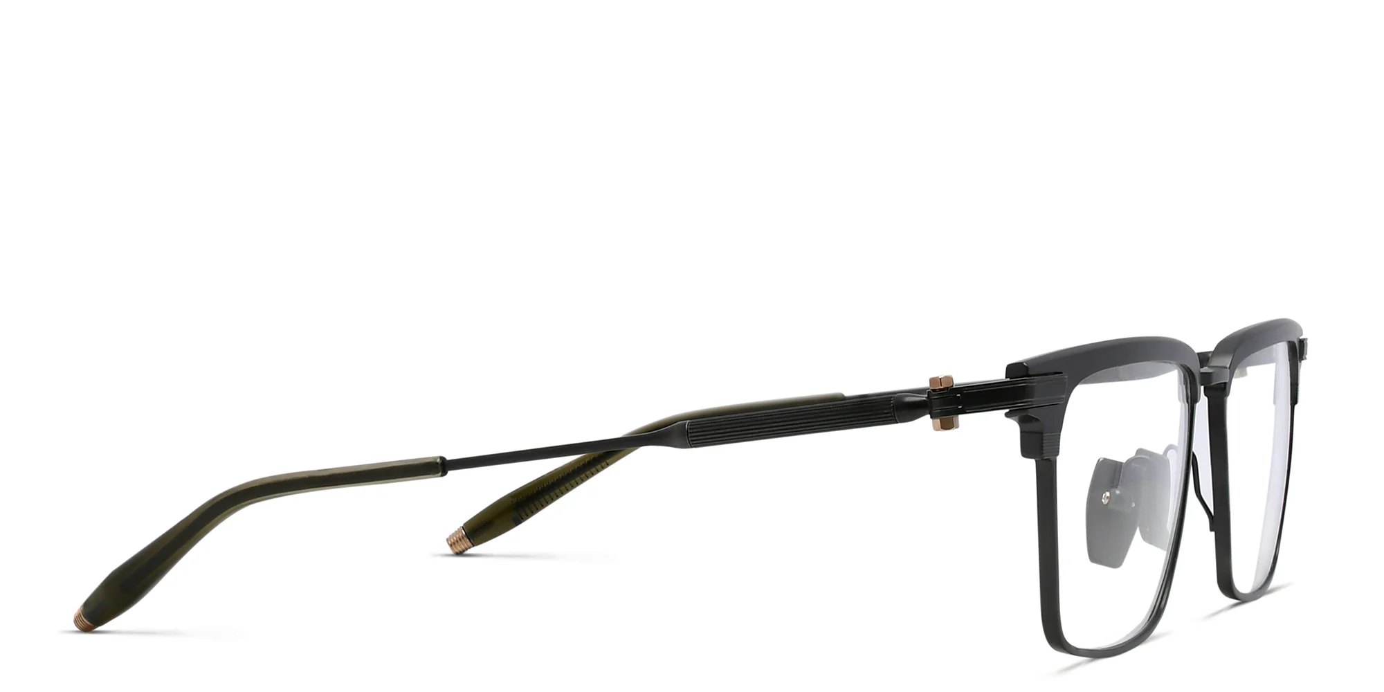 Shop AKONI Genesis Rectangle Eyeglasses in Silver online.