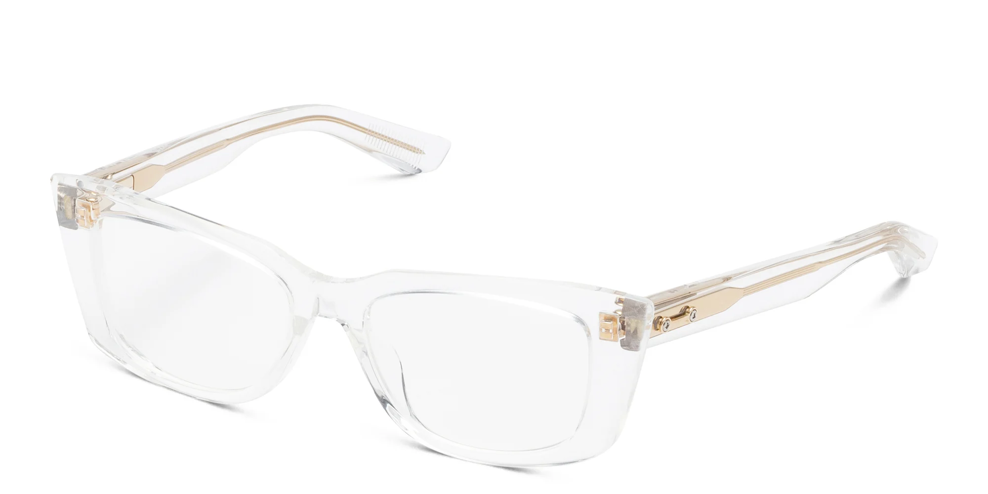 Shop AKONI Gamma Cat Eye Eyeglasses in Clear online.