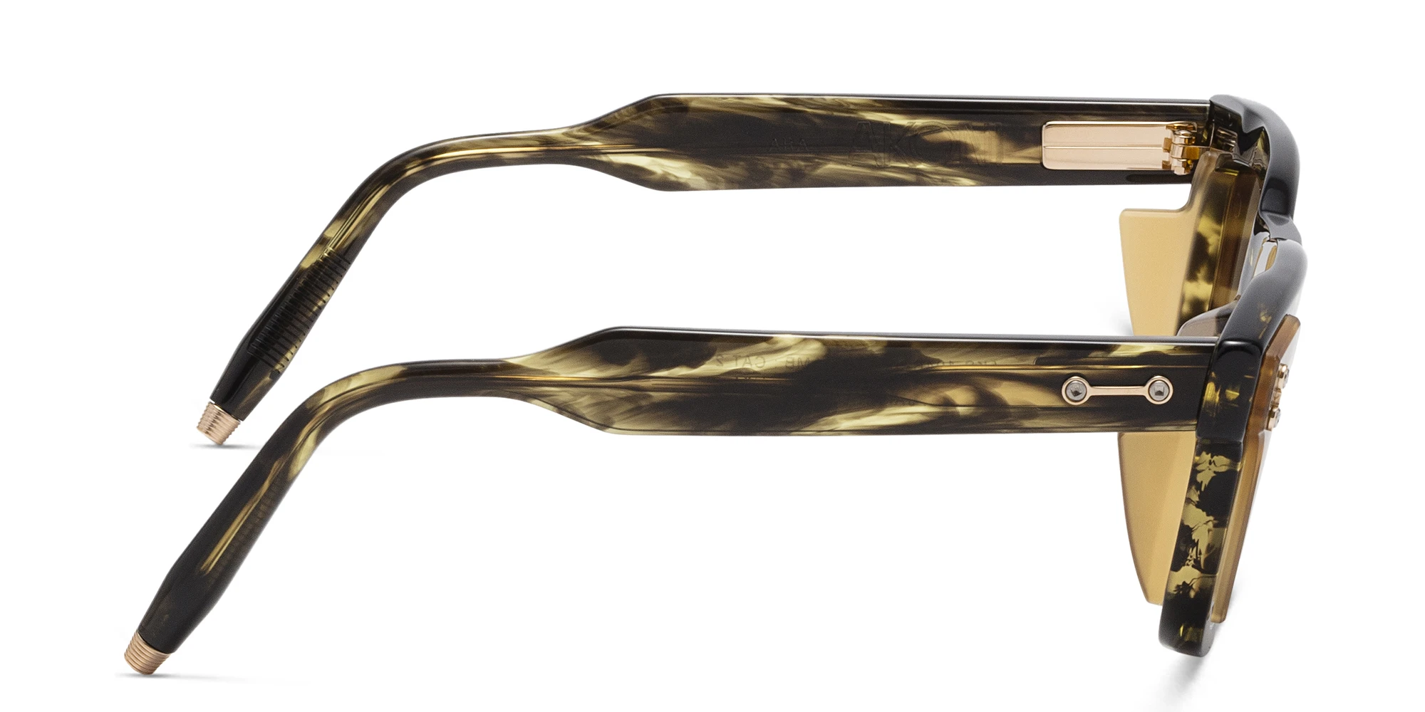 Shop AKONI Ara Unisex Square Sunglasses in Tortoise online.