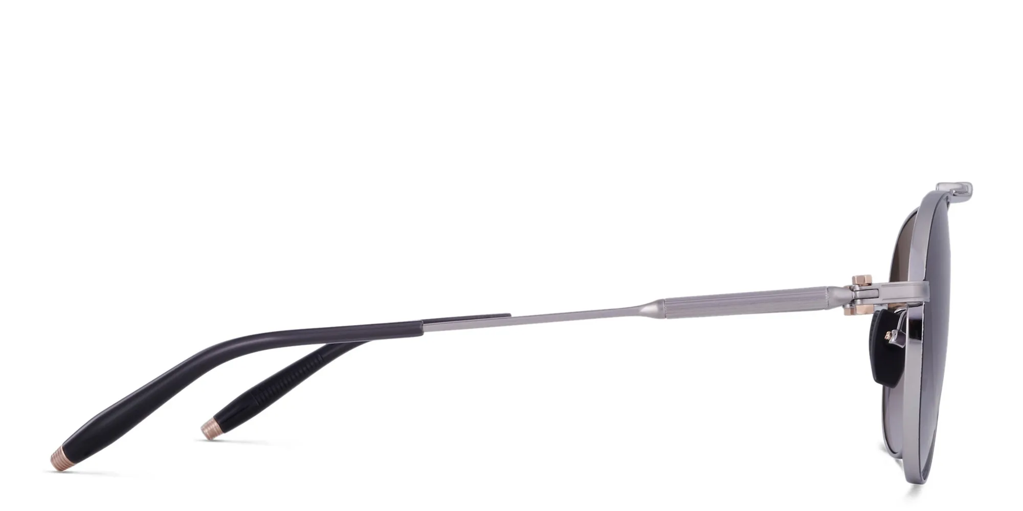 Shop AKONI Hydra Unisex Aviator Sunglasses in Silver online.