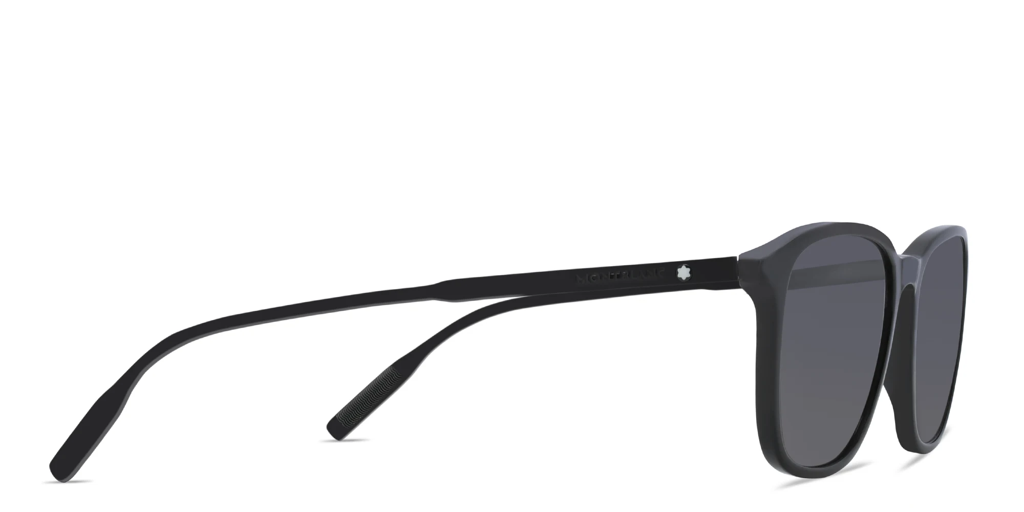 Shop MONTBLANC Square Sunglasses in Black online.