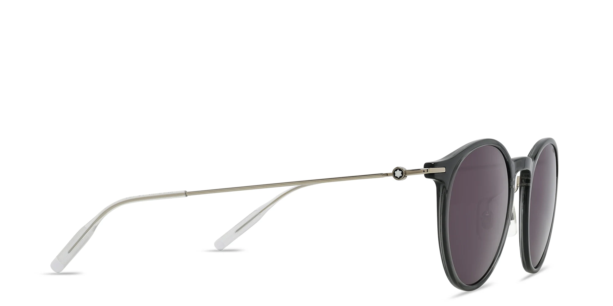 Shop MONTBLANC Round Sunglasses in Grey online.