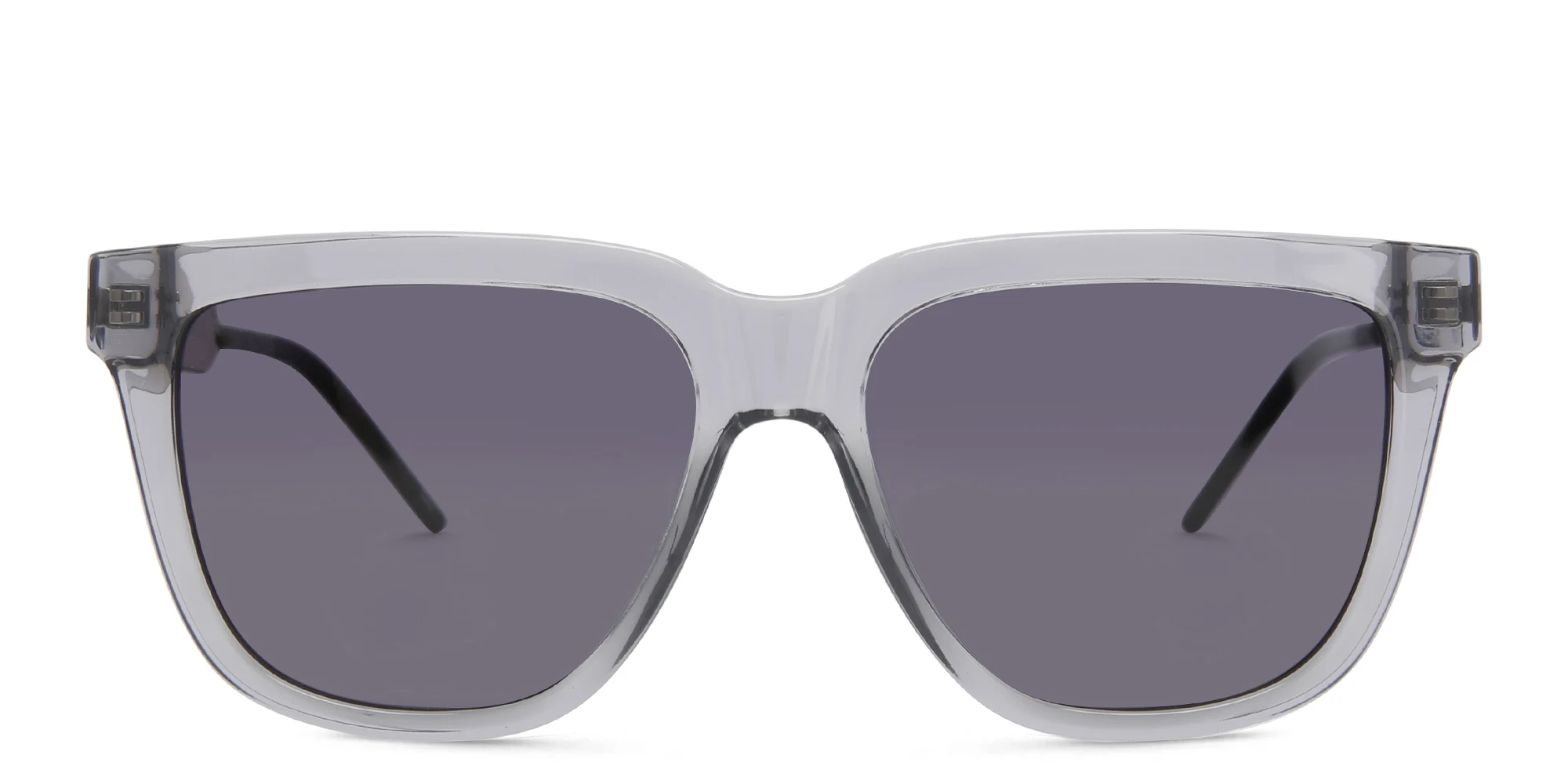 Shop GUCCI Rectangle Sunglasses in Black online.